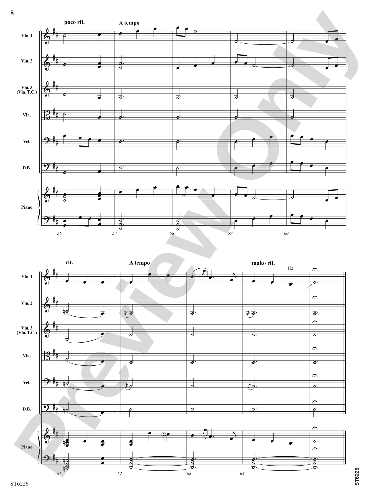 Slane (Be Thou My Vision): String Orchestra Conductor Score & Parts