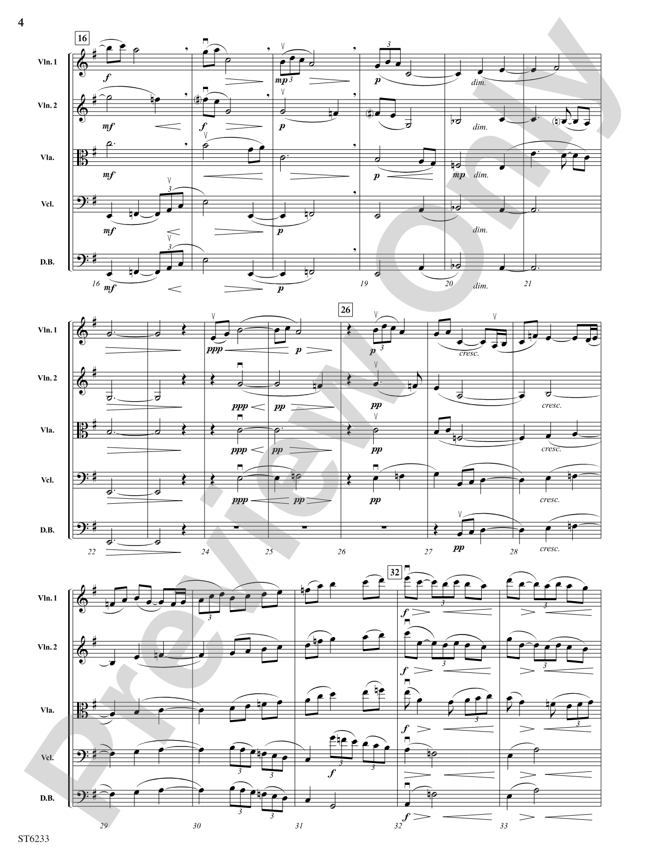 Meditation: String Orchestra Conductor Score & Parts