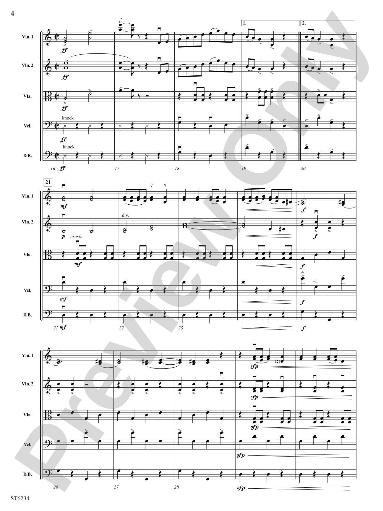 Bayou Self: String Orchestra Conductor Score & Parts