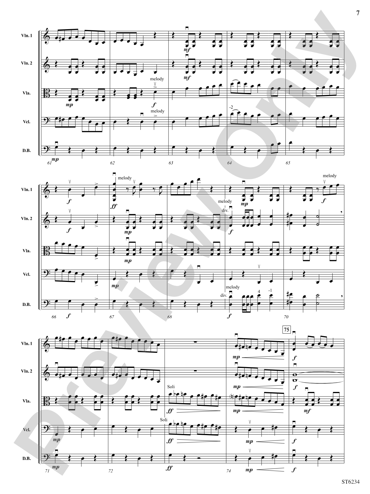 Bayou Self: String Orchestra Conductor Score & Parts