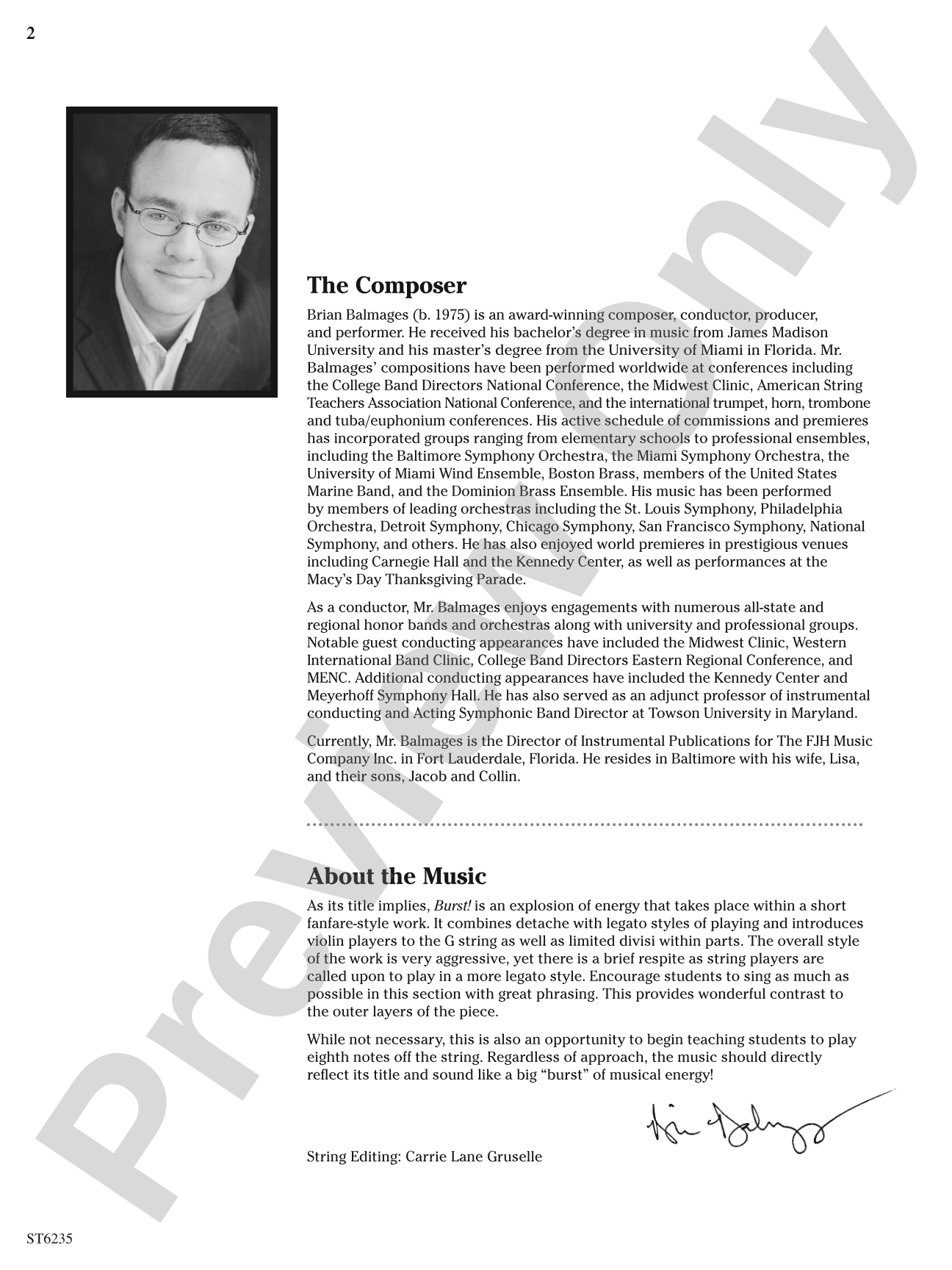 Burst!: String Orchestra Conductor Score & Parts