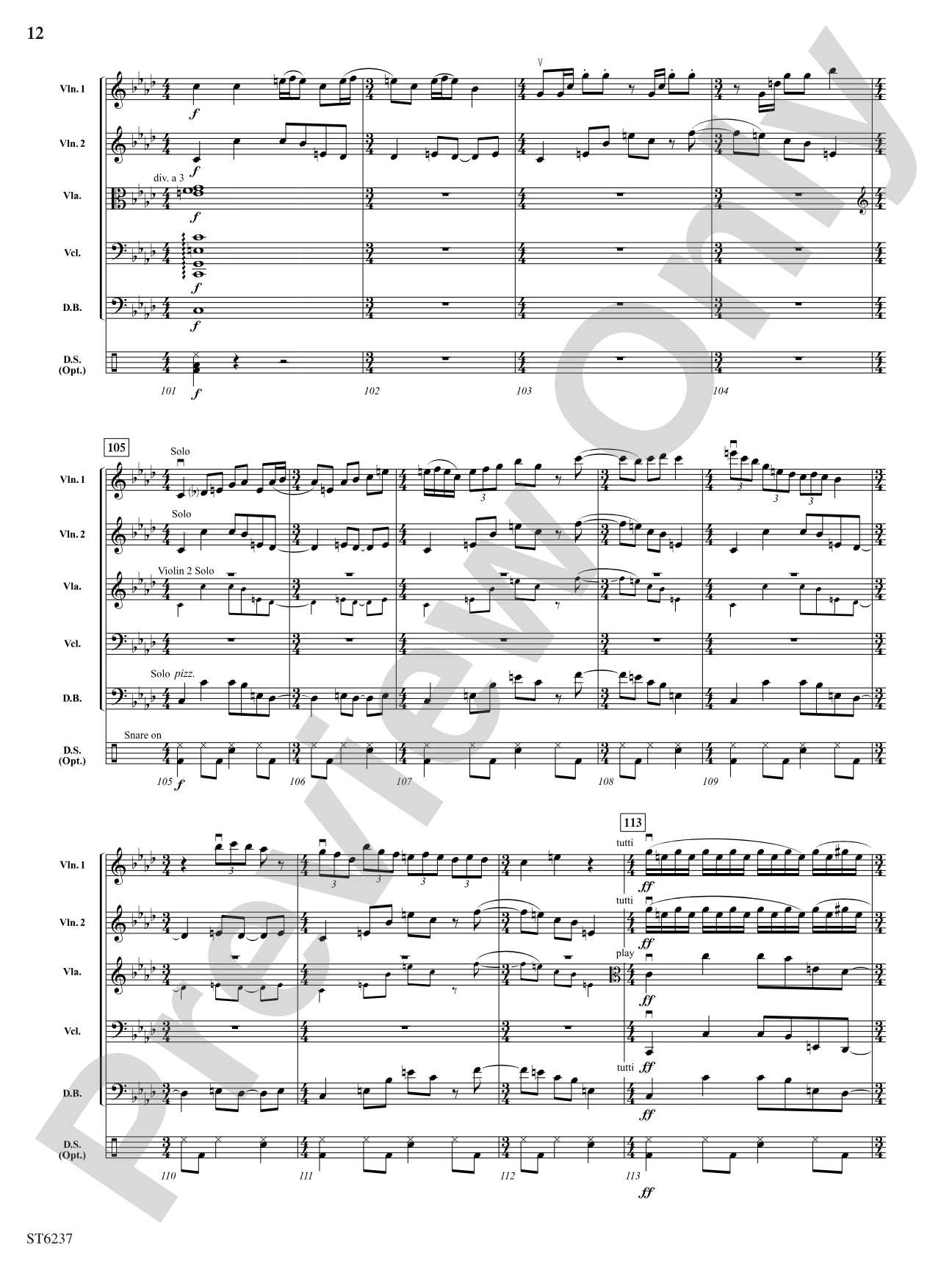 Melrose Avenue: String Orchestra Conductor Score & Parts