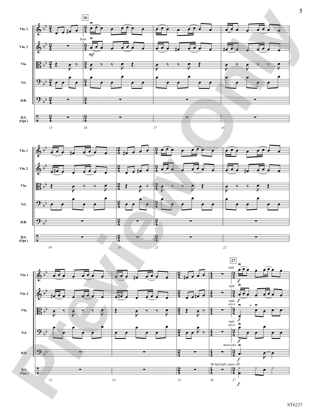 Melrose Avenue: String Orchestra Conductor Score & Parts