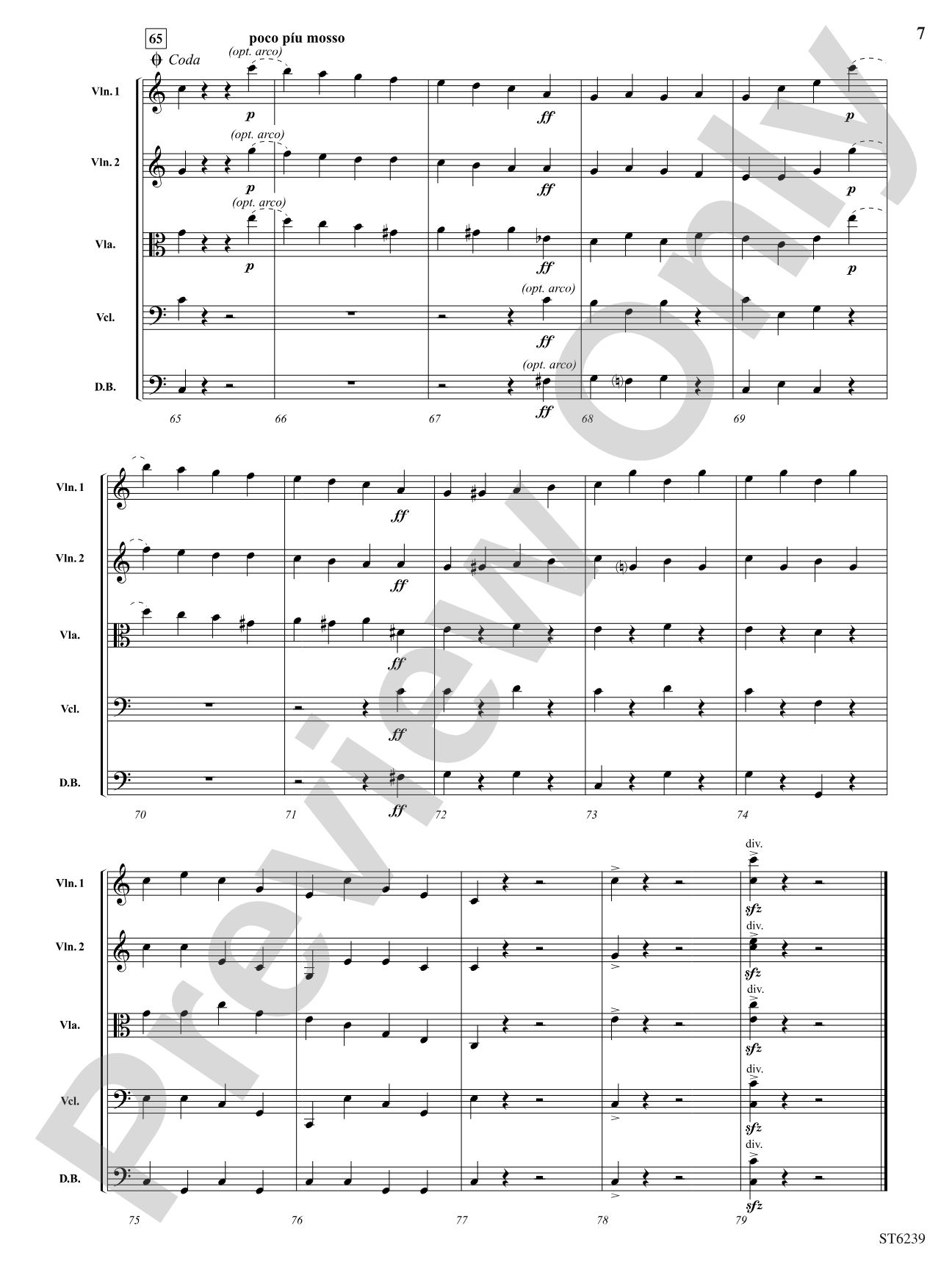 Pizzicato Polka: String Orchestra Conductor Score & Parts