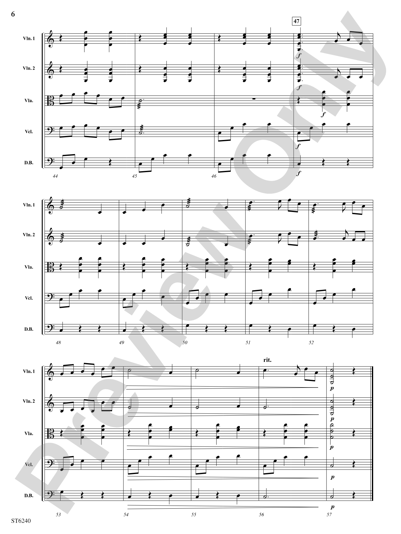 Rimpianto: String Orchestra Conductor Score & Parts