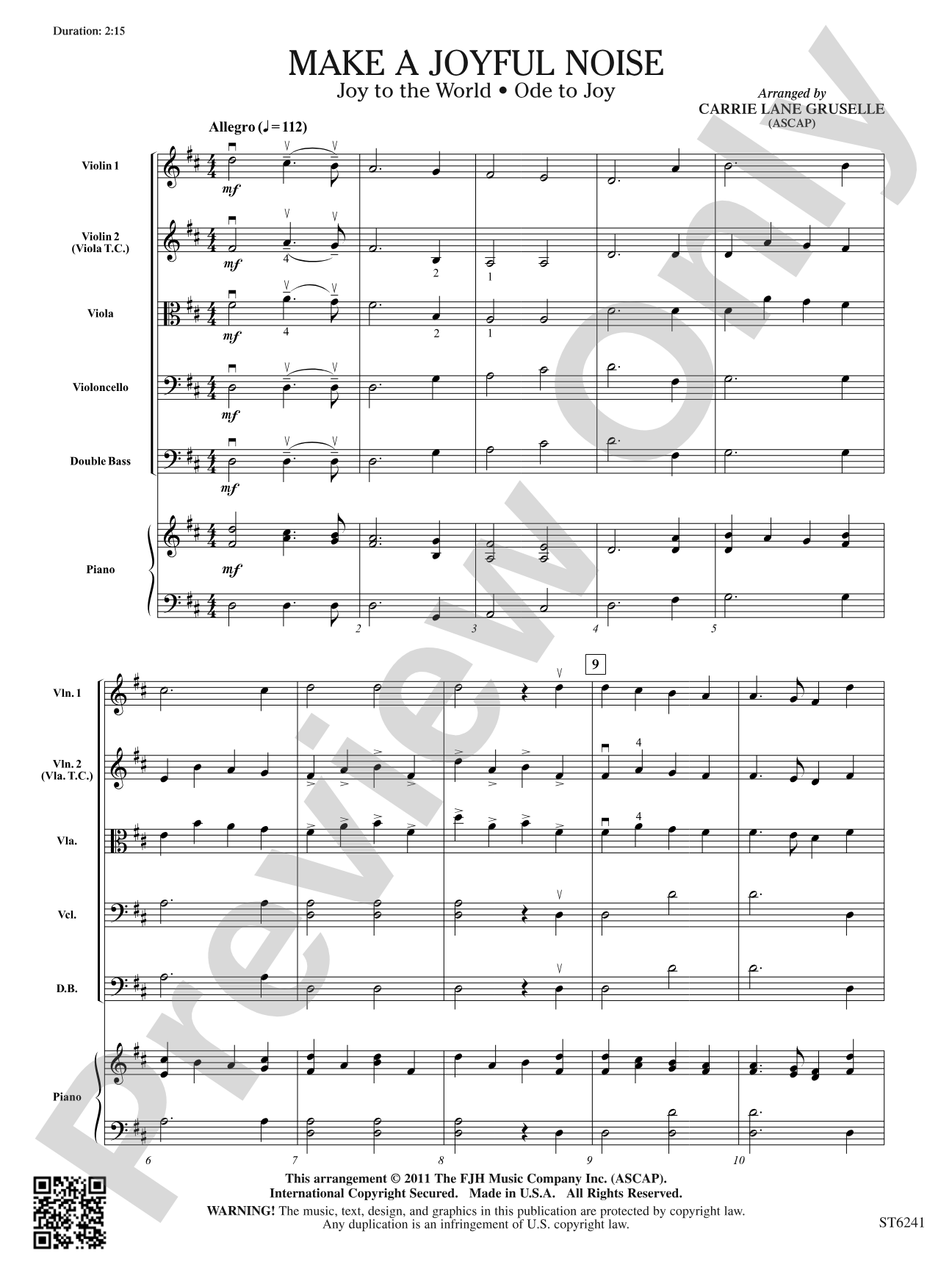 Make a Joyful Noise: Score