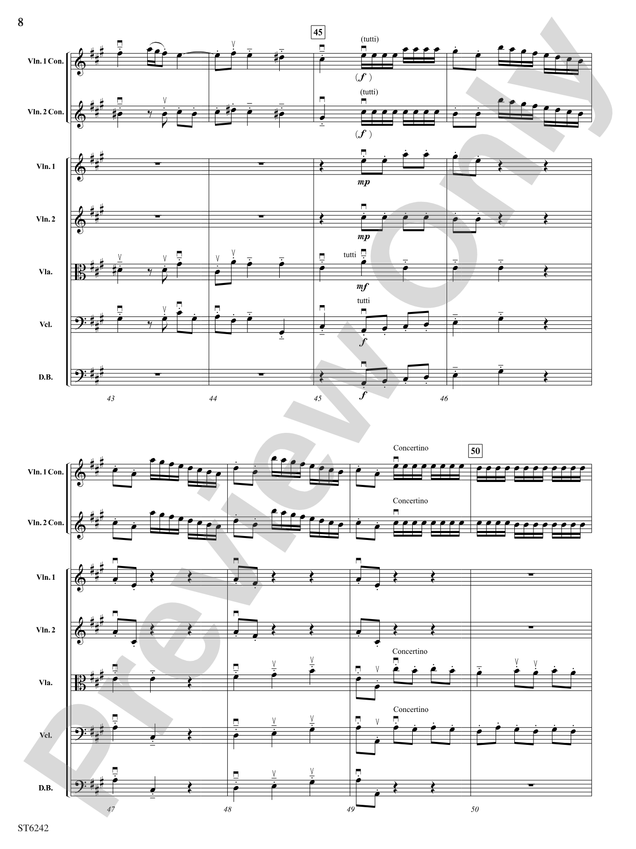 Symphony No 2 in A Major: String Orchestra Conductor Score & Parts