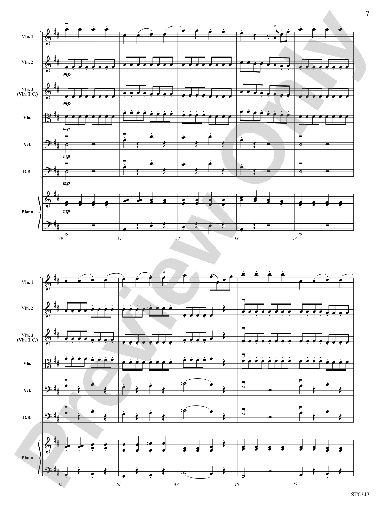 Rondo from Eine Kleine Nachtmusik: String Orchestra Conductor Score & Parts