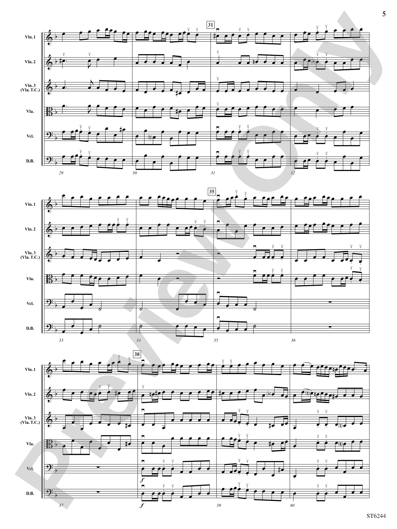 Overture to King Arthur: String Orchestra Conductor Score & Parts