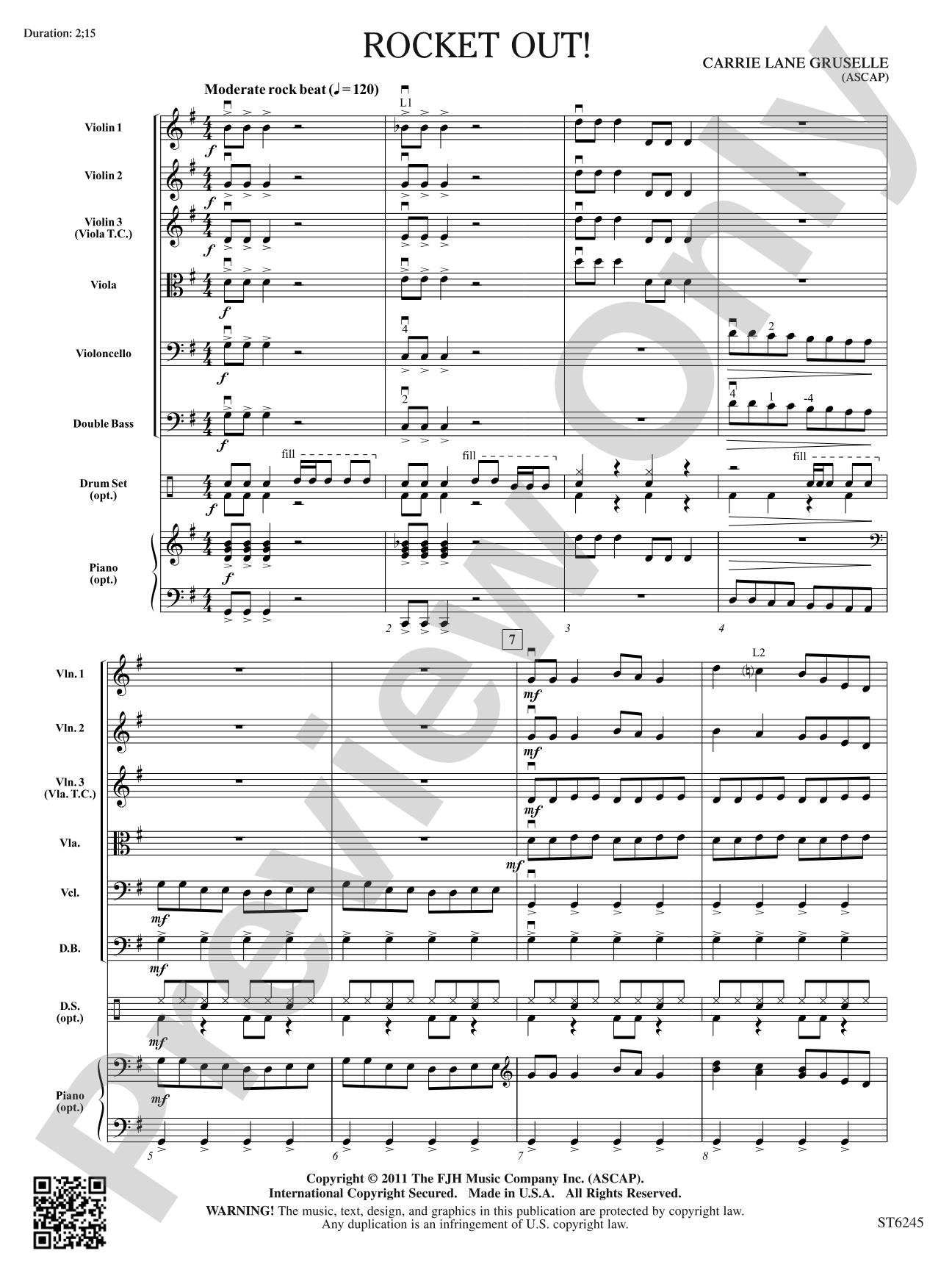 Rocket Out!: String Orchestra Conductor Score & Parts