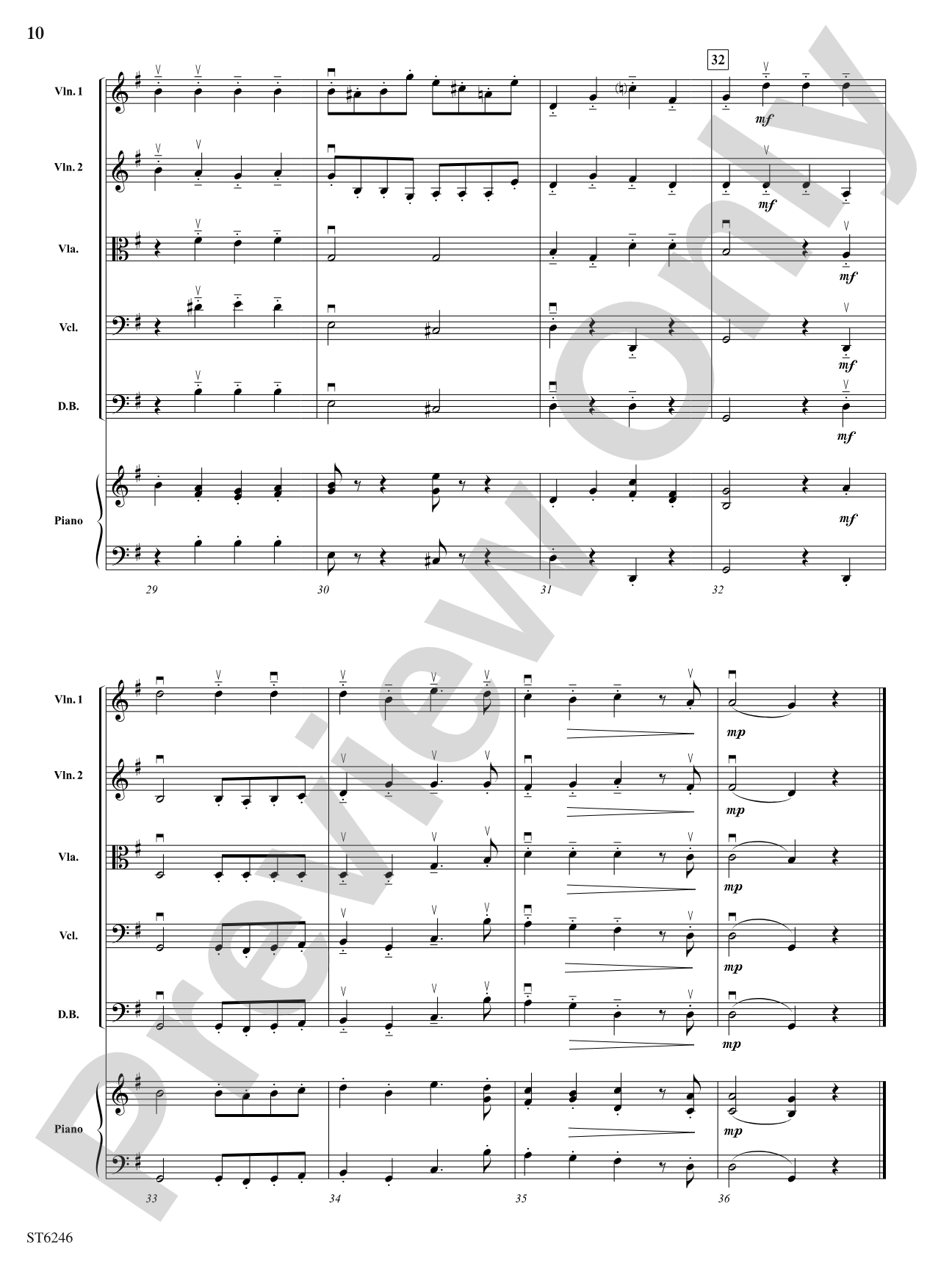 Two Scenes from Kinderstucke: String Orchestra Conductor Score & Parts