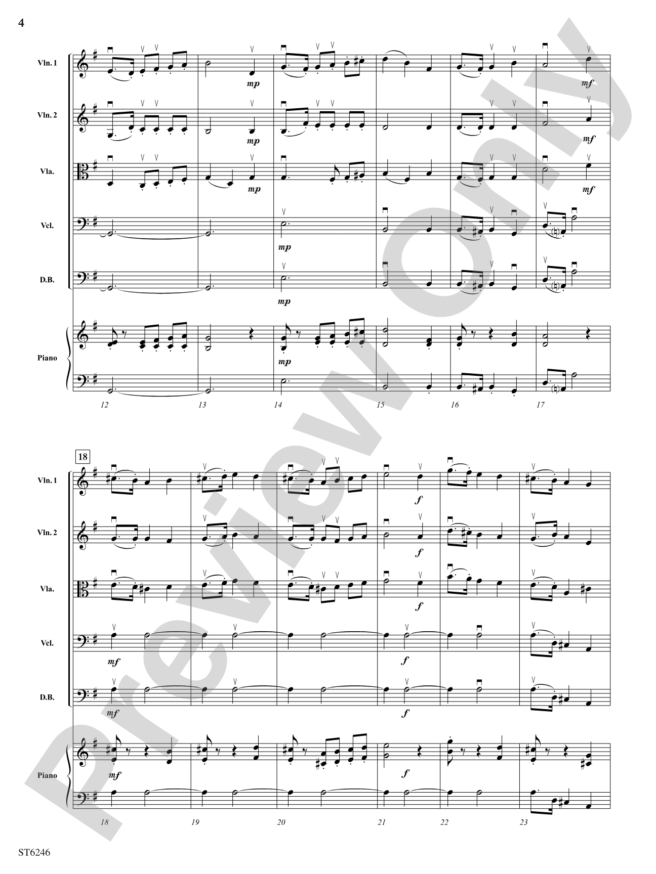 Two Scenes from Kinderstucke: String Orchestra Conductor Score & Parts