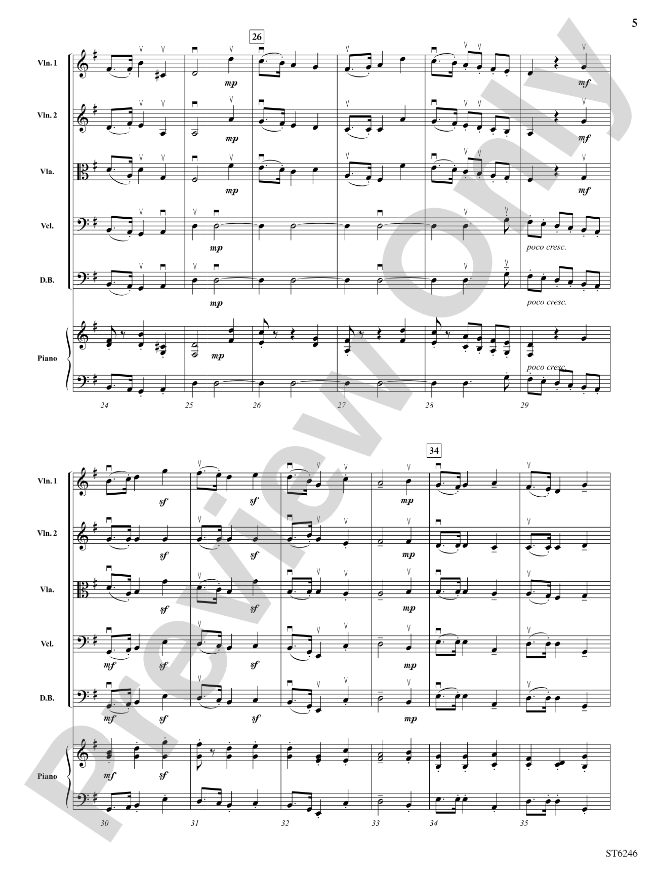 Two Scenes from Kinderstucke: String Orchestra Conductor Score & Parts