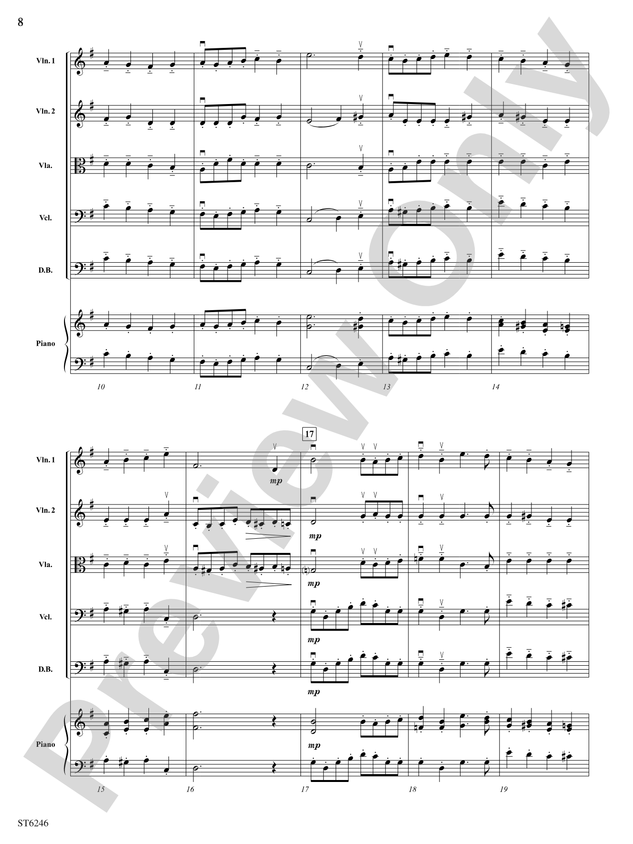 Two Scenes from Kinderstucke: String Orchestra Conductor Score & Parts
