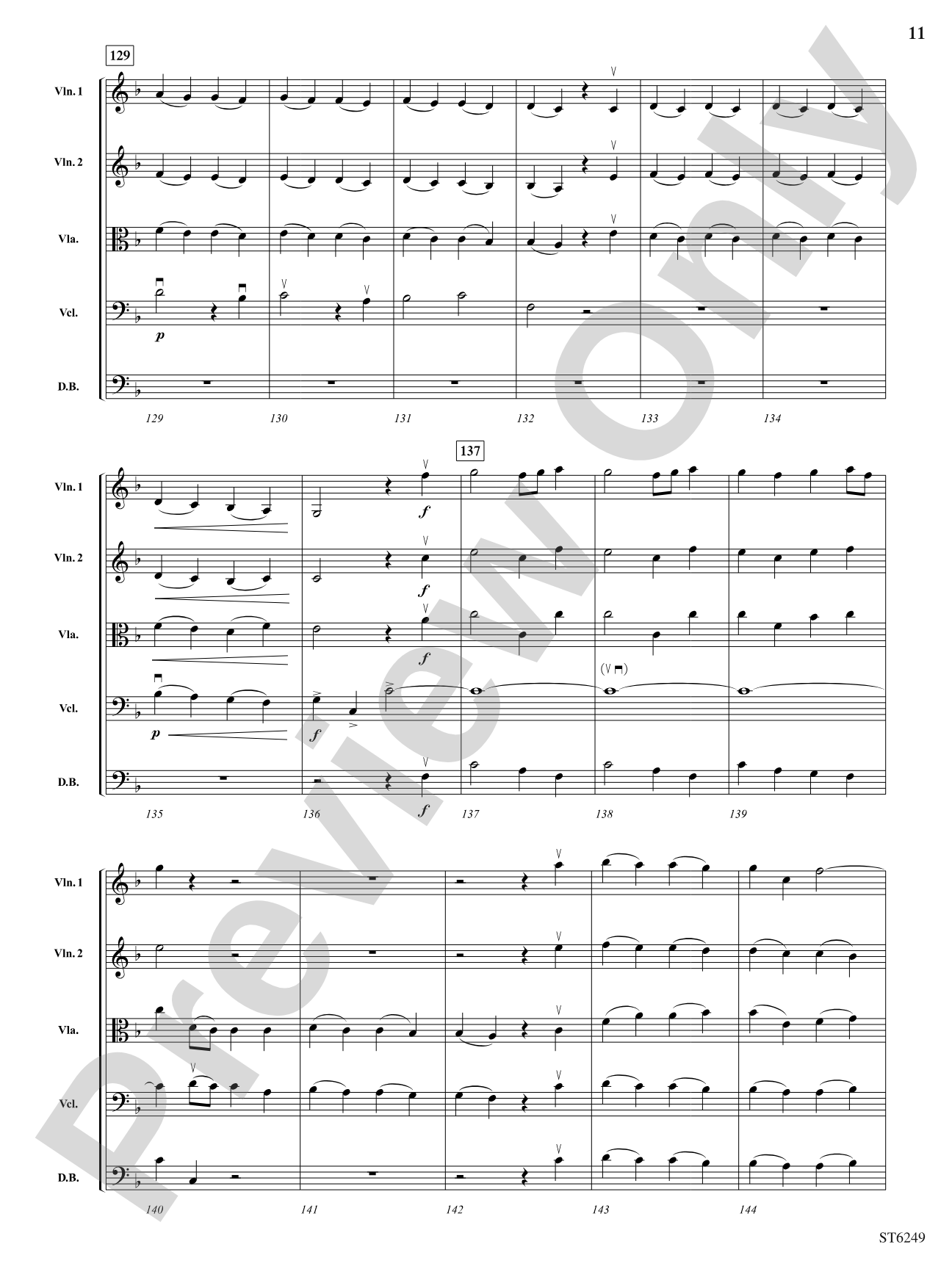 Overture and Bourree (from Il Pastor Fido): String Orchestra Conductor Score & Parts