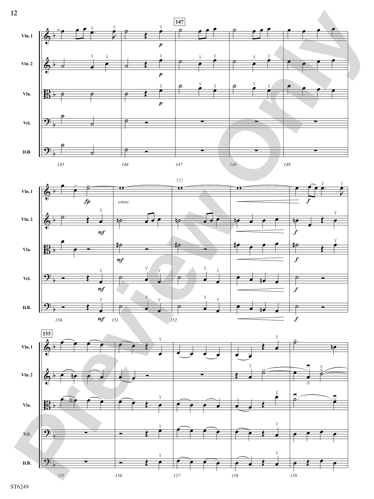Overture and Bourree (from Il Pastor Fido): String Orchestra Conductor Score & Parts