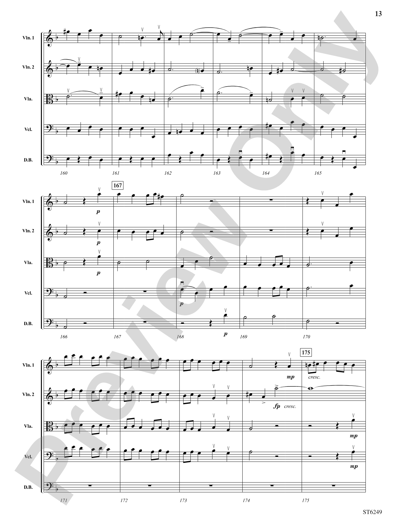 Overture and Bourree (from Il Pastor Fido): String Orchestra Conductor Score & Parts