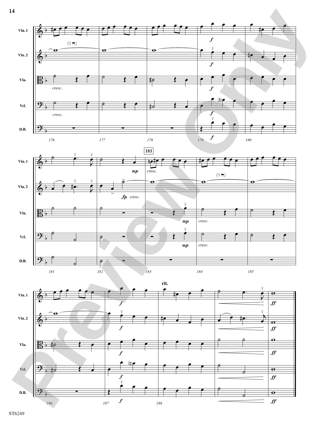 Overture and Bourree (from Il Pastor Fido): String Orchestra Conductor Score & Parts