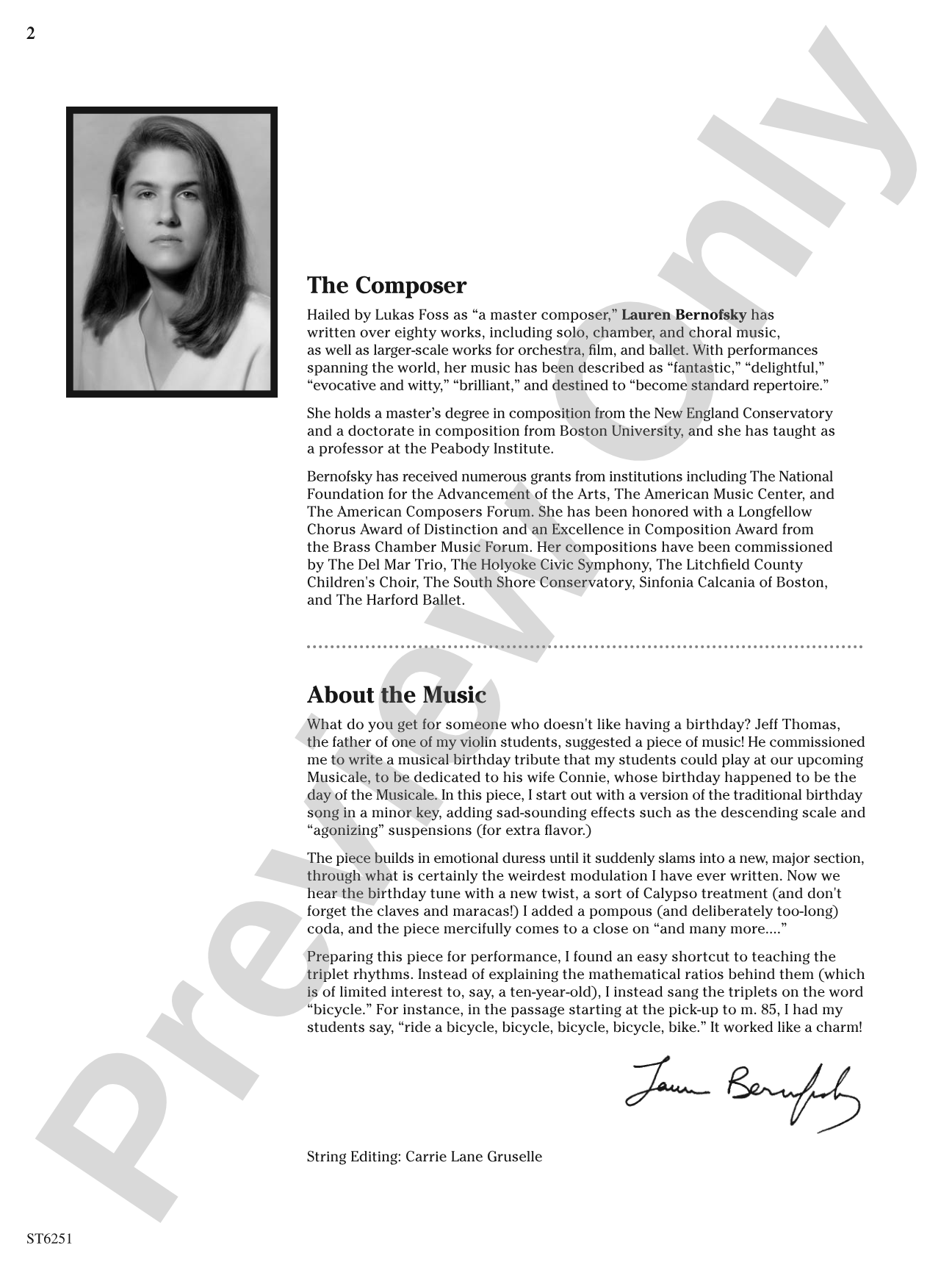 A Minor Case of the Birthday Blues: String Orchestra Conductor Score & Parts