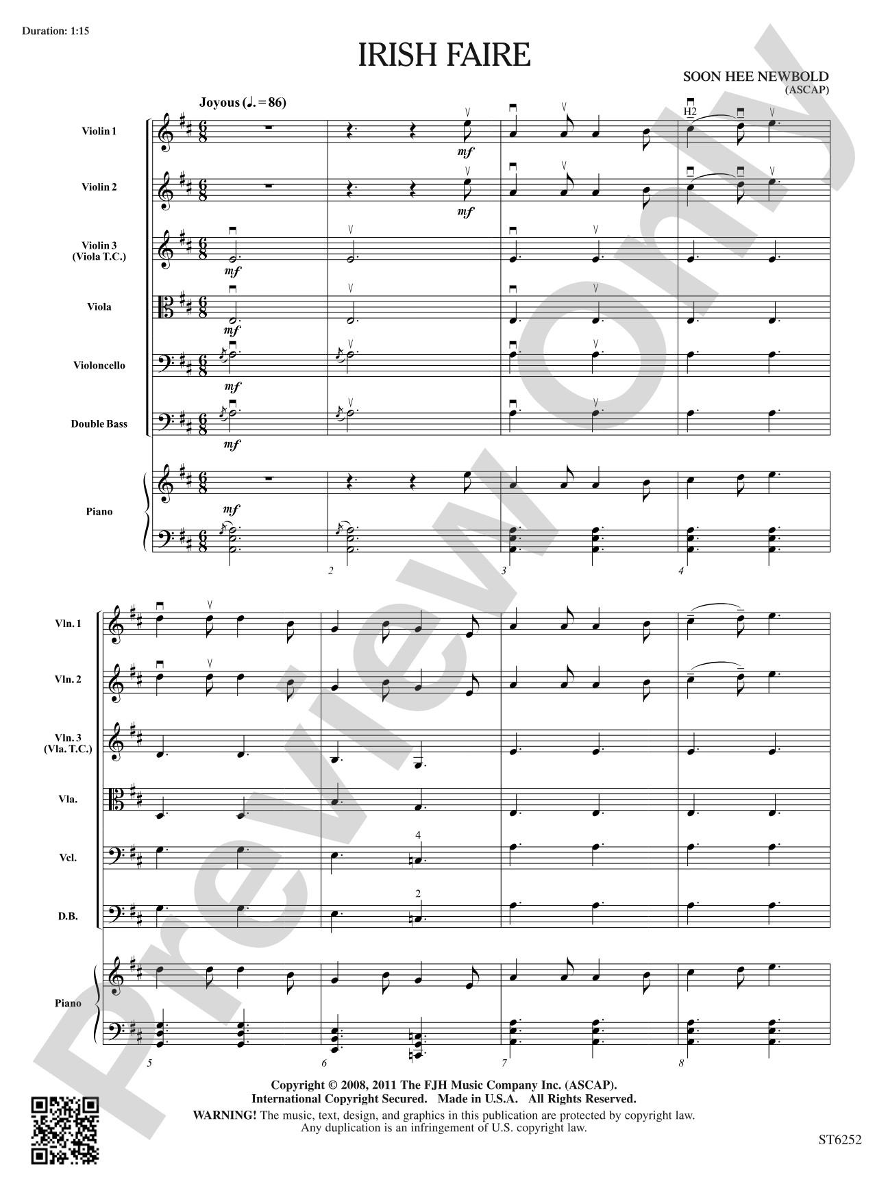 Irish Faire: String Orchestra Conductor Score & Parts