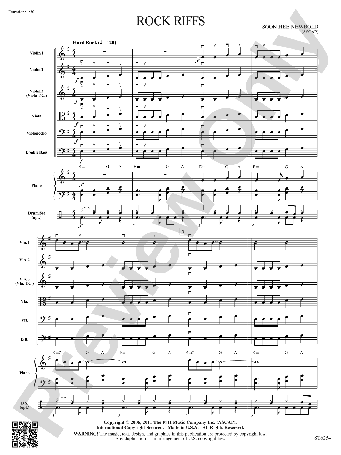 Rock Riffs: String Orchestra Conductor Score & Parts