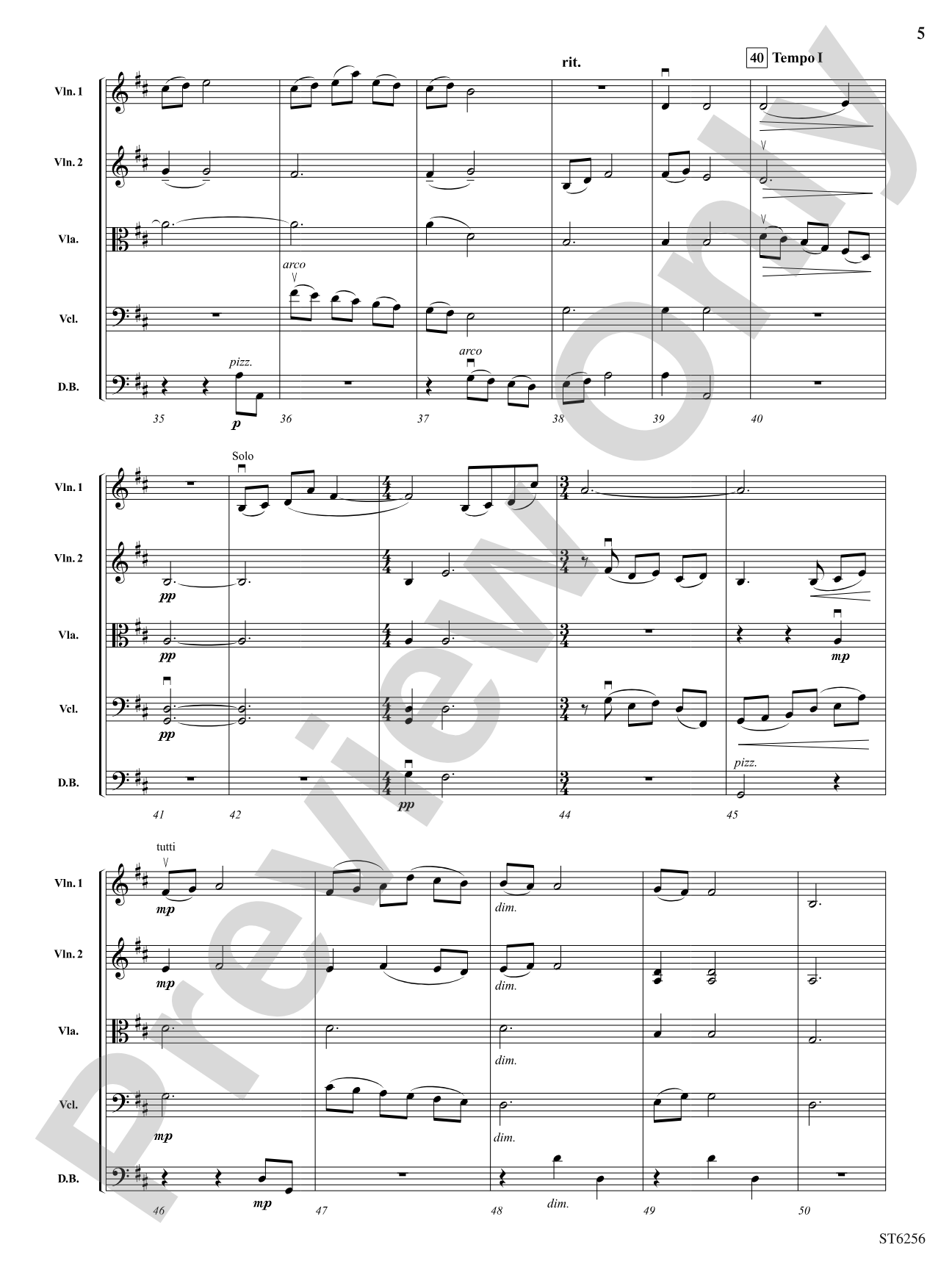 Dreaming: String Orchestra Conductor Score & Parts