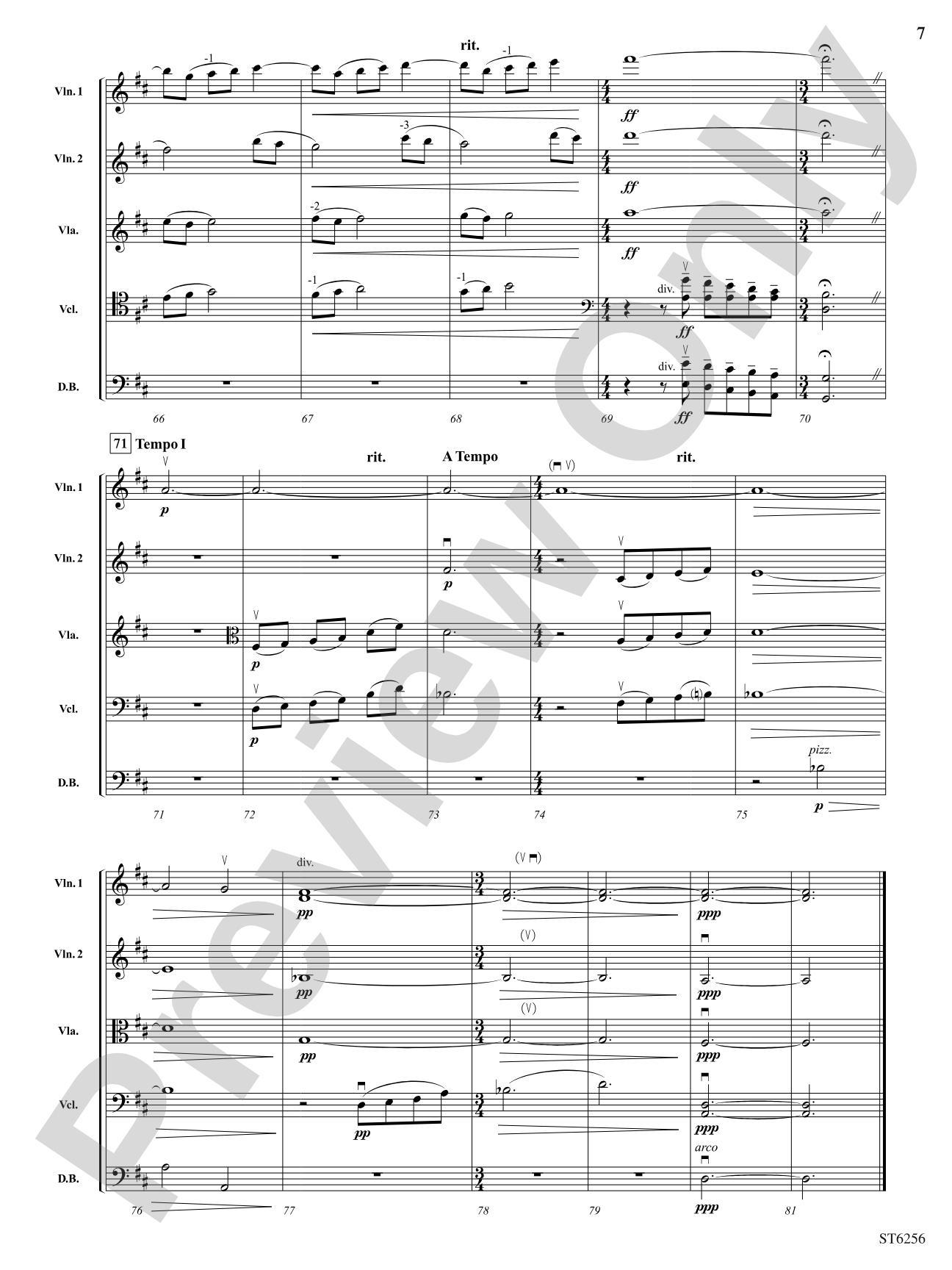 Dreaming: String Orchestra Conductor Score & Parts