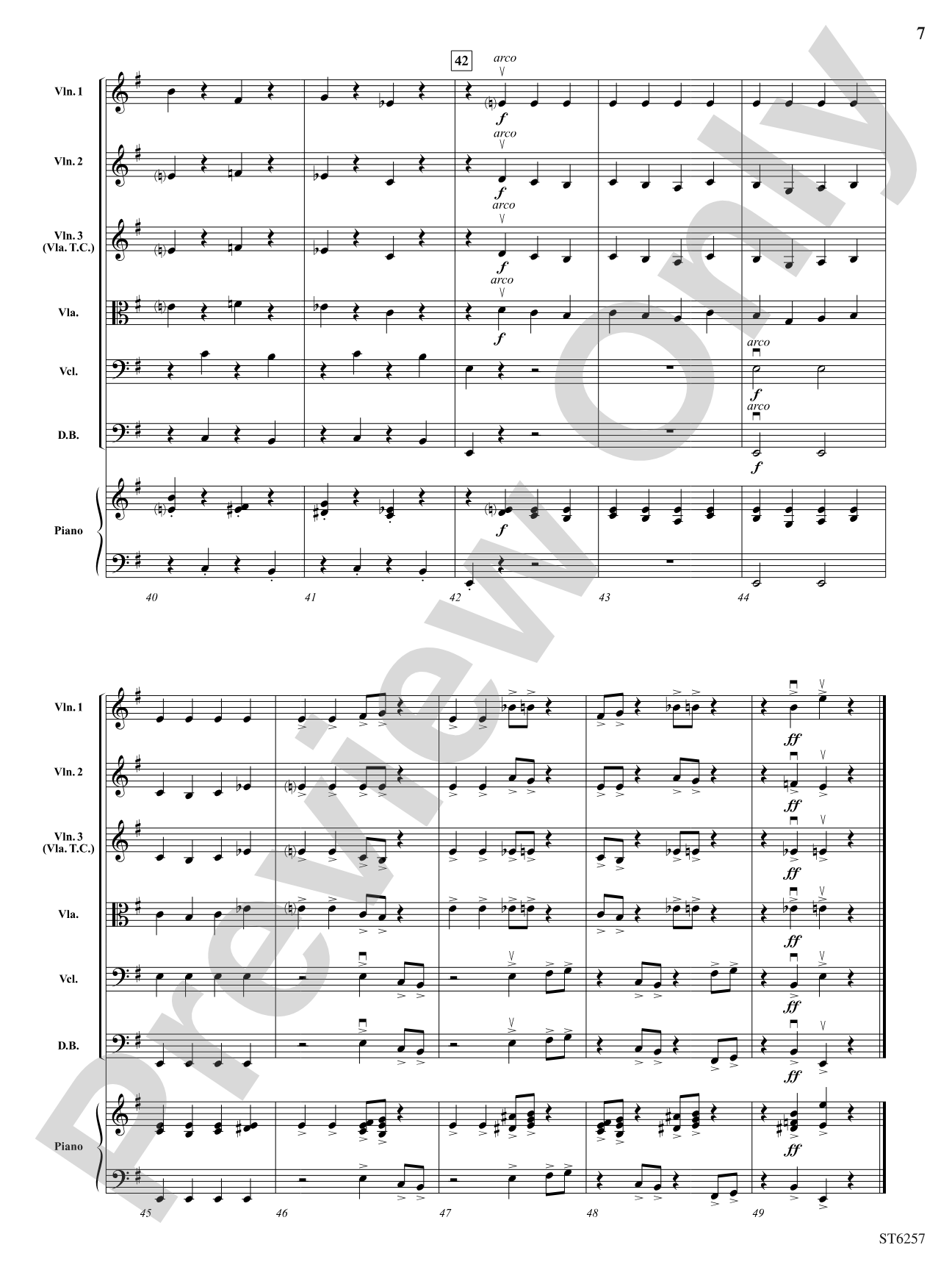 March of the Shadows: String Orchestra Conductor Score & Parts