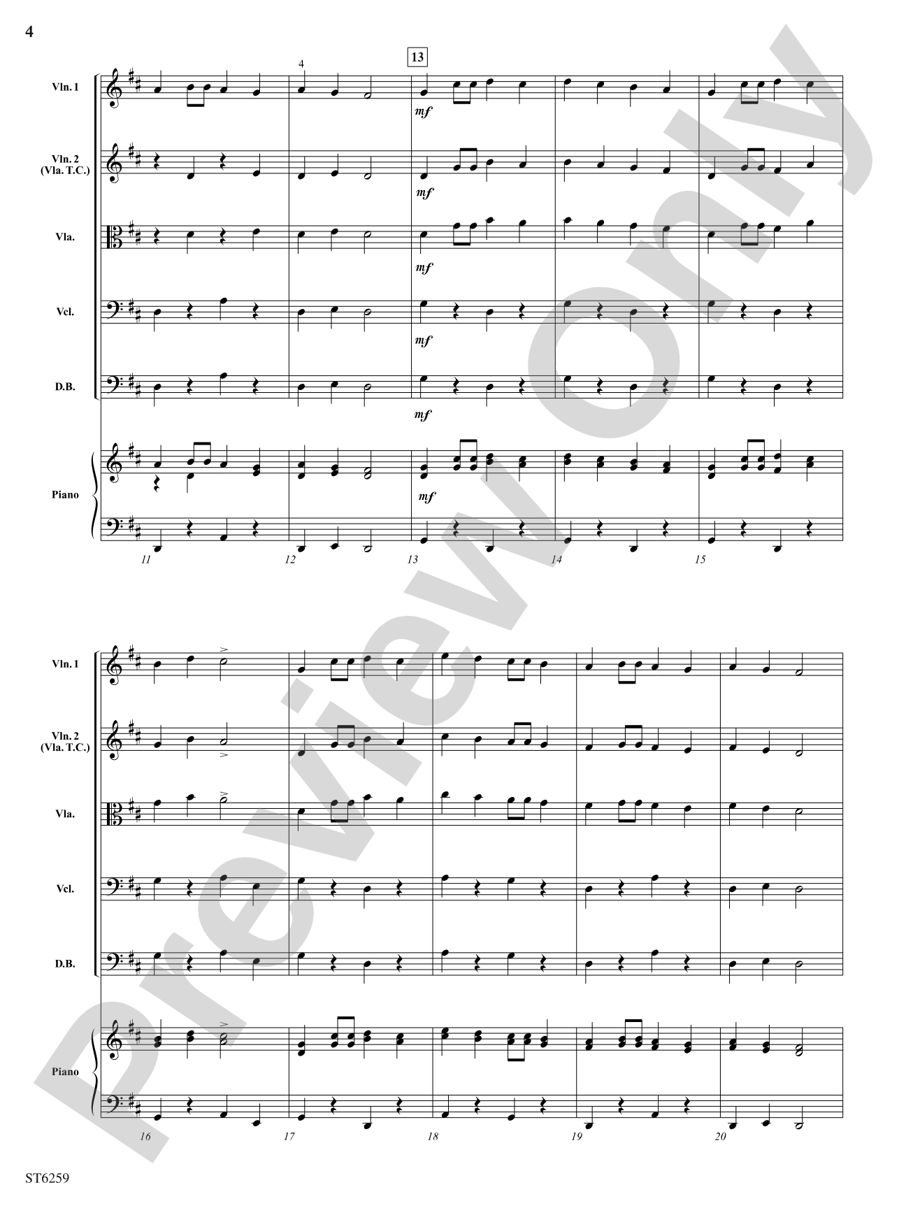Dog Dreams: String Orchestra Conductor Score & Parts