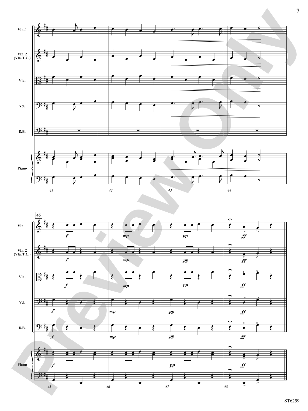 Dog Dreams: String Orchestra Conductor Score & Parts