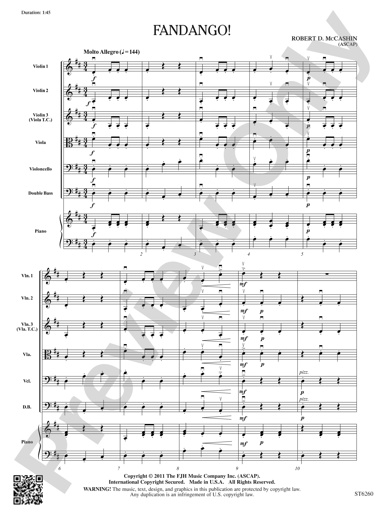 Fandango!: String Orchestra Conductor Score & Parts