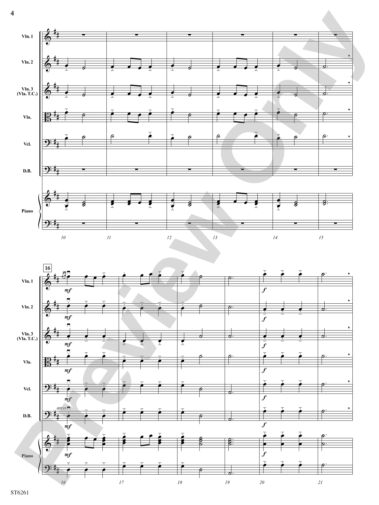La Cavaleria de Napoles: String Orchestra Conductor Score & Parts