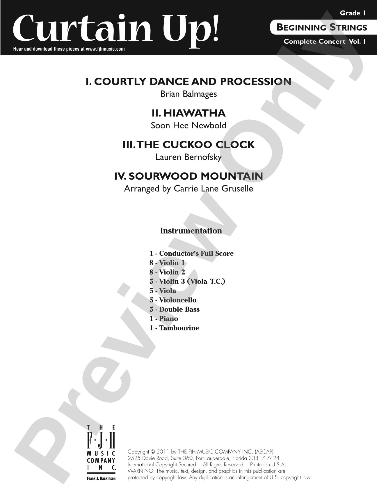 Curtain Up!: String Orchestra Conductor Score & Parts
