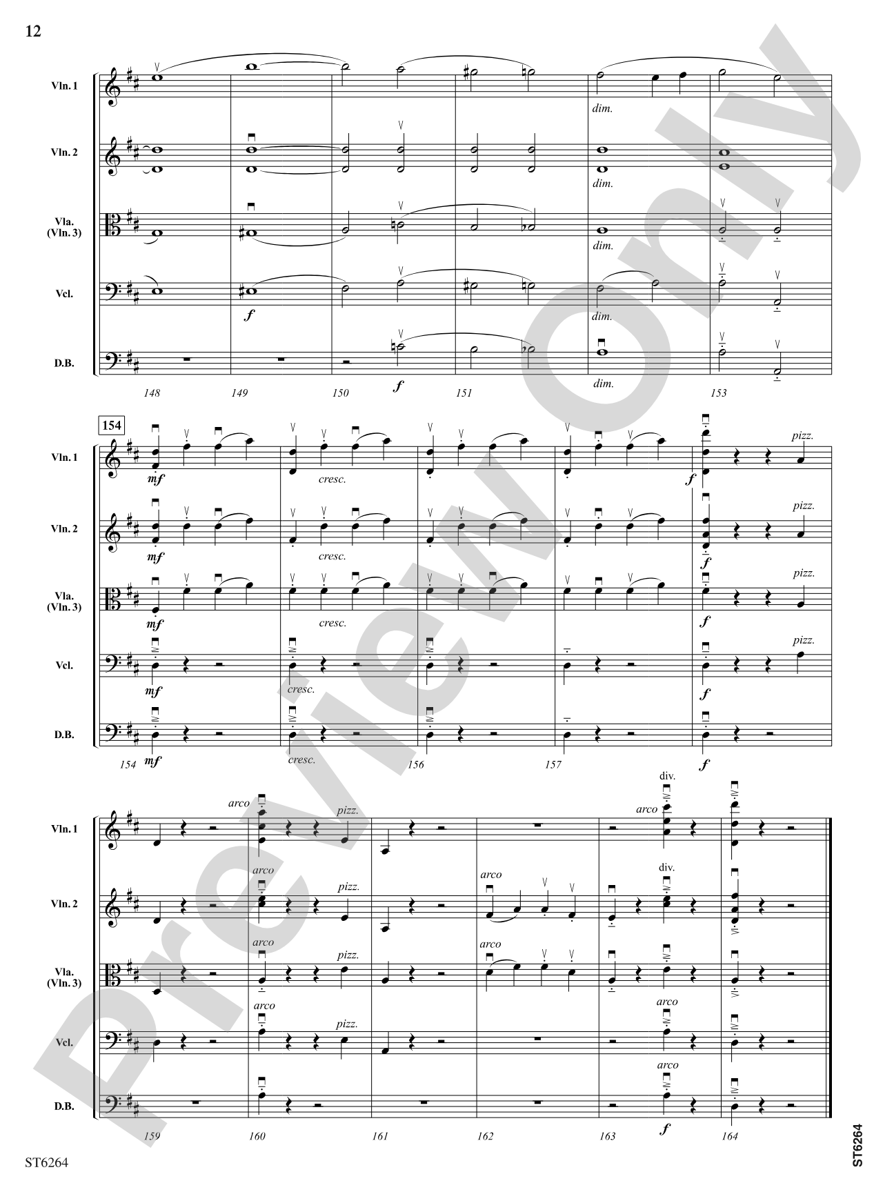 Allegro Molto from Symphony No.1: String Orchestra Conductor Score & Parts