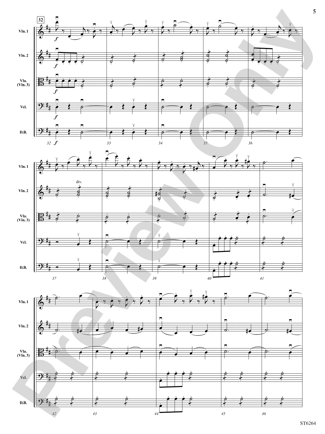 Allegro Molto from Symphony No.1: String Orchestra Conductor Score & Parts