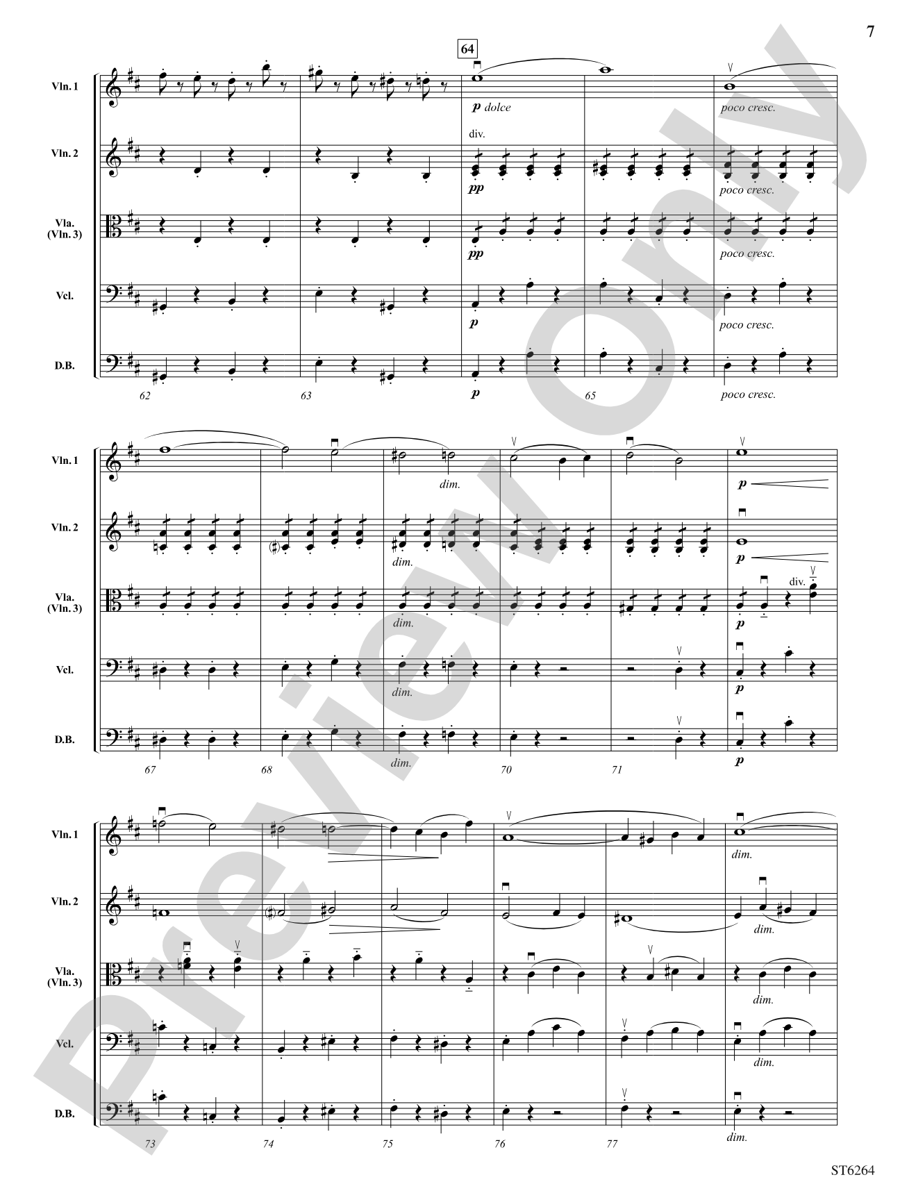 Allegro Molto from Symphony No.1: String Orchestra Conductor Score & Parts