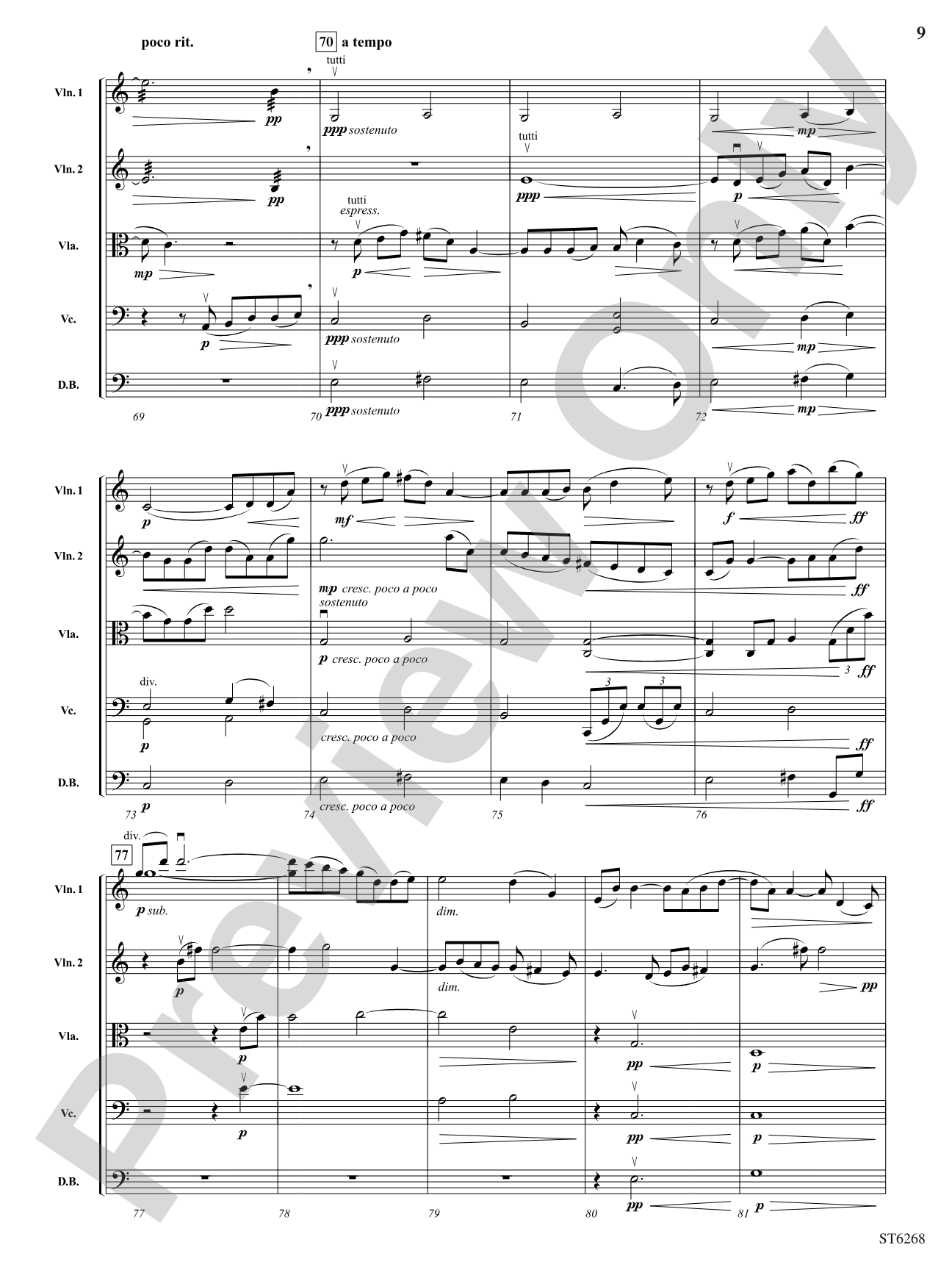 Mare Tranquillitatis: String Orchestra Conductor Score & Parts