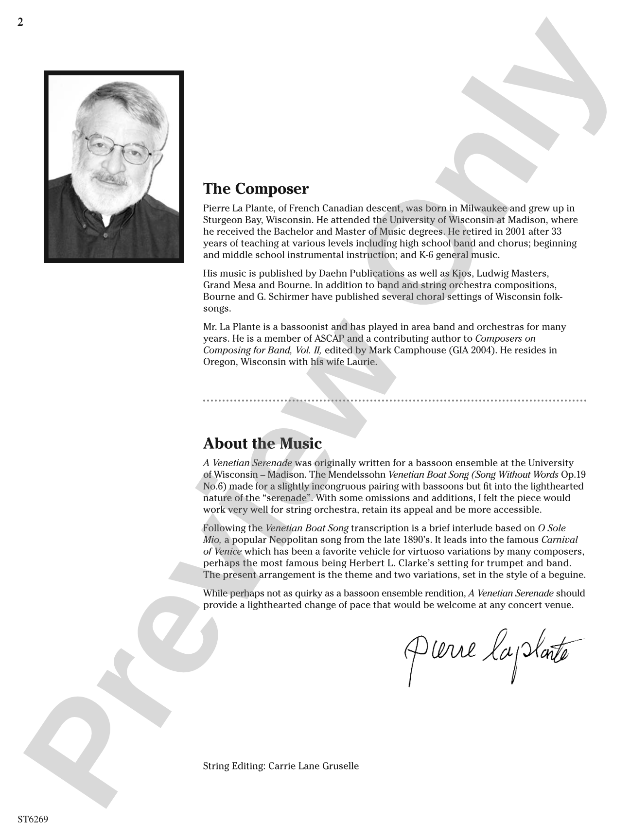 A Venetian Serenade: String Orchestra Conductor Score & Parts