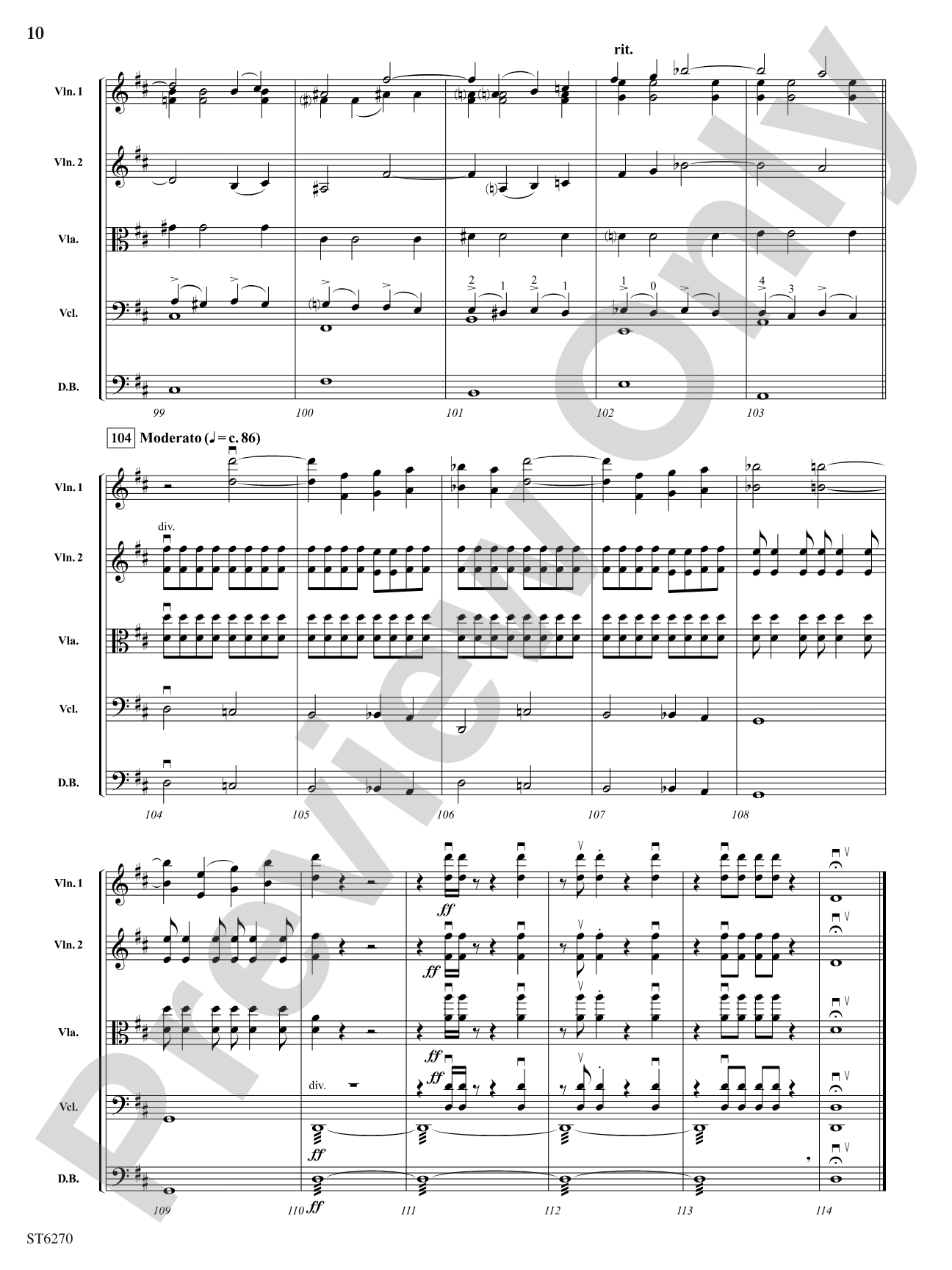 Themes from Romeo and Juliet: String Orchestra Conductor Score & Parts