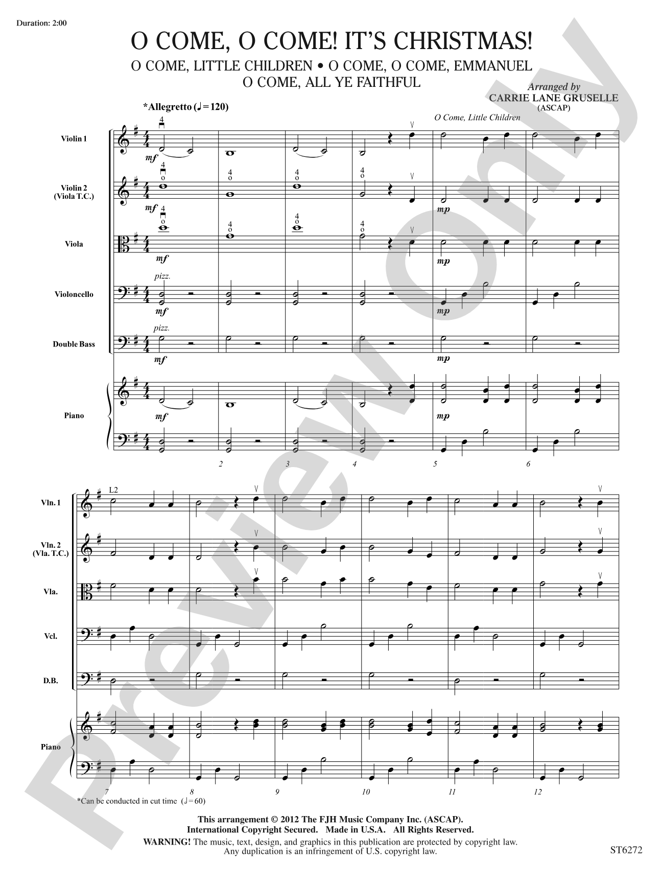 O Come, O Come! It's Christmas!: String Orchestra Conductor Score & Parts