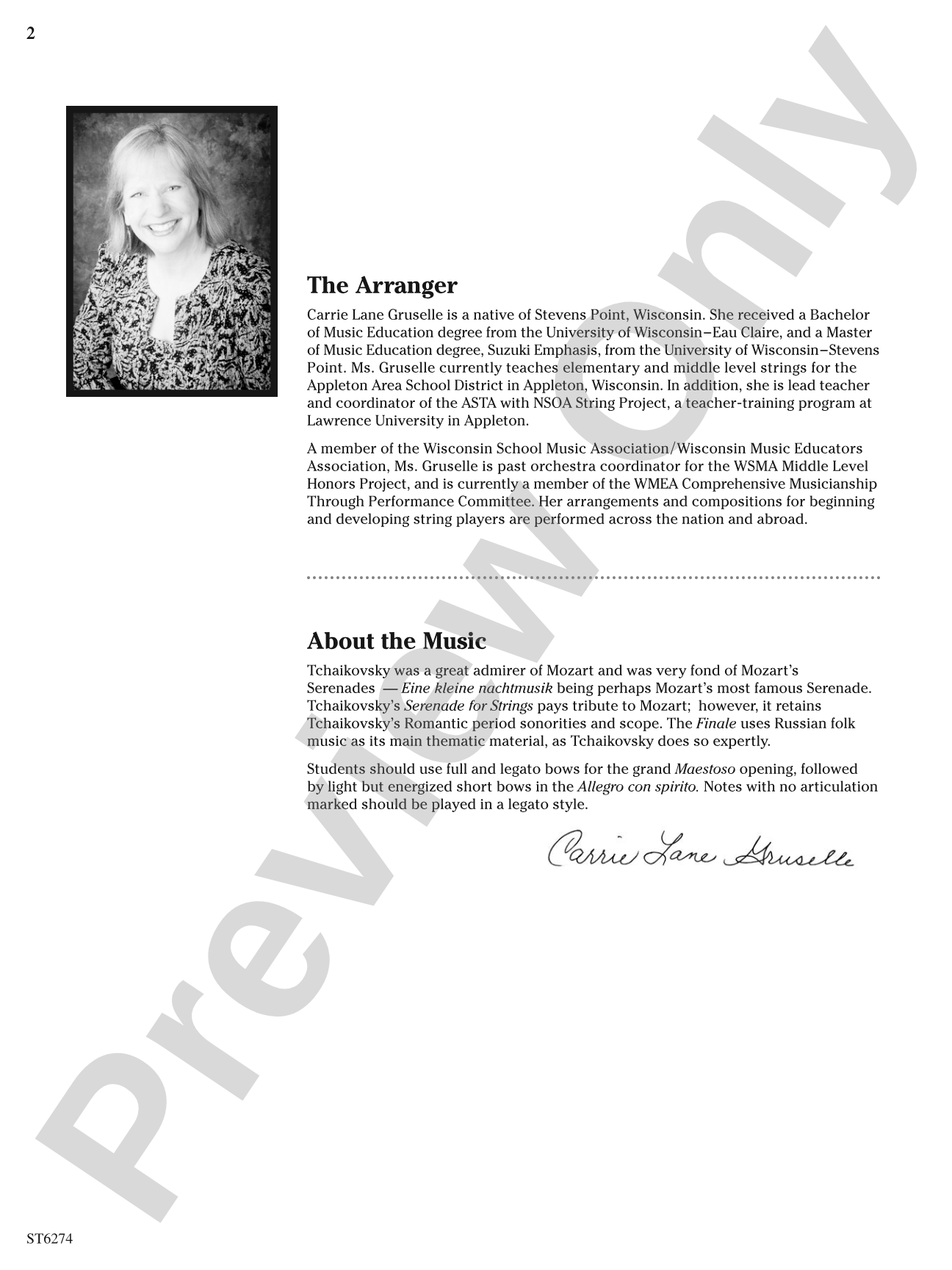 Finale from Serenade for Strings: String Orchestra Conductor Score & Parts