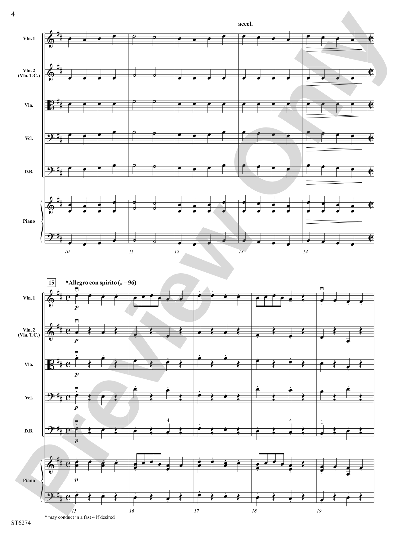 Finale from Serenade for Strings: String Orchestra Conductor Score & Parts