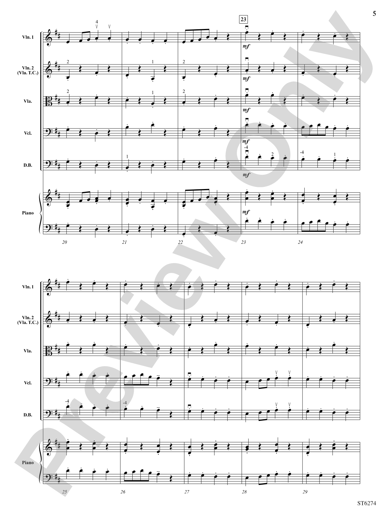 Finale from Serenade for Strings: String Orchestra Conductor Score & Parts
