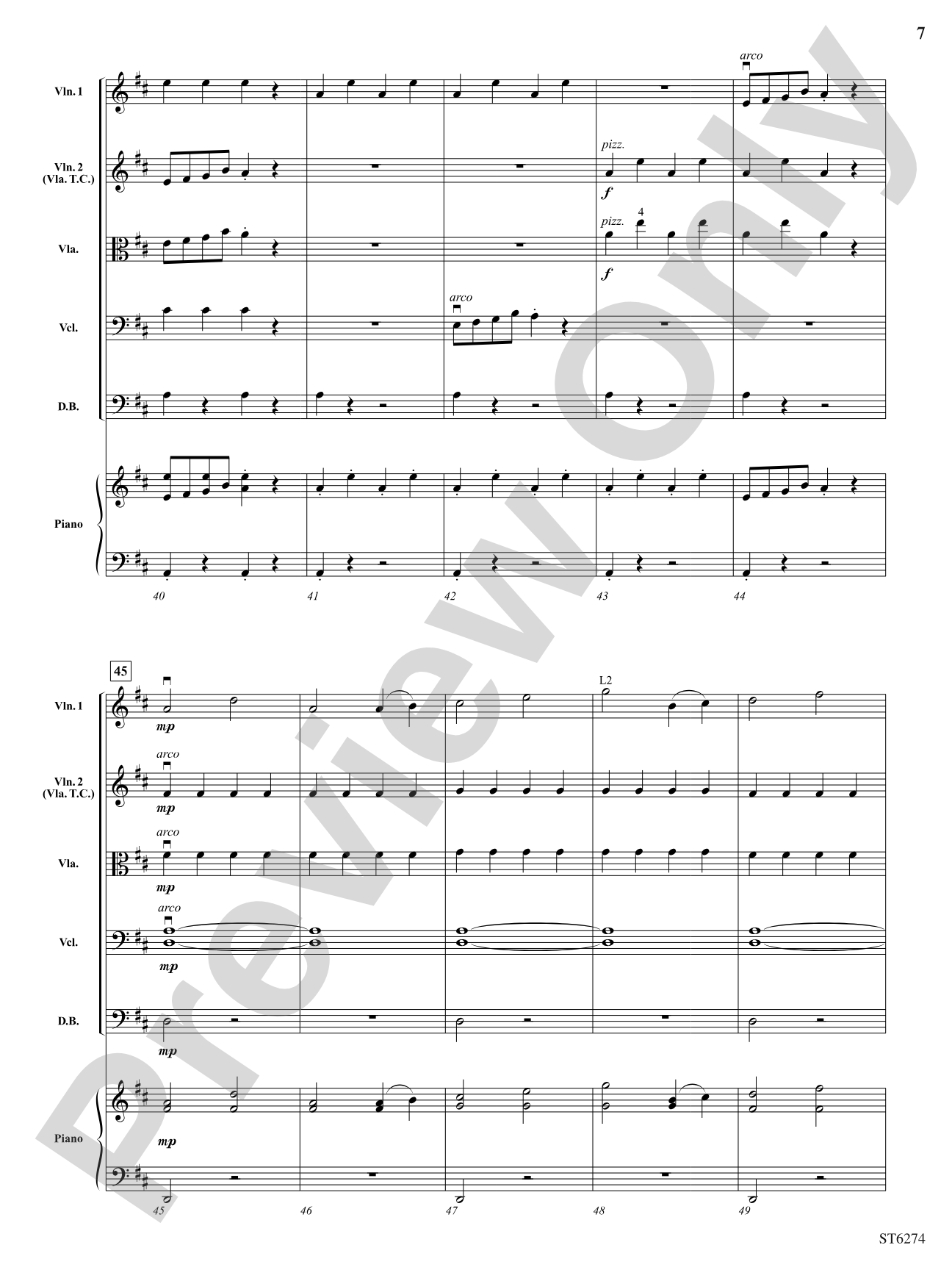 Finale from Serenade for Strings: String Orchestra Conductor Score & Parts