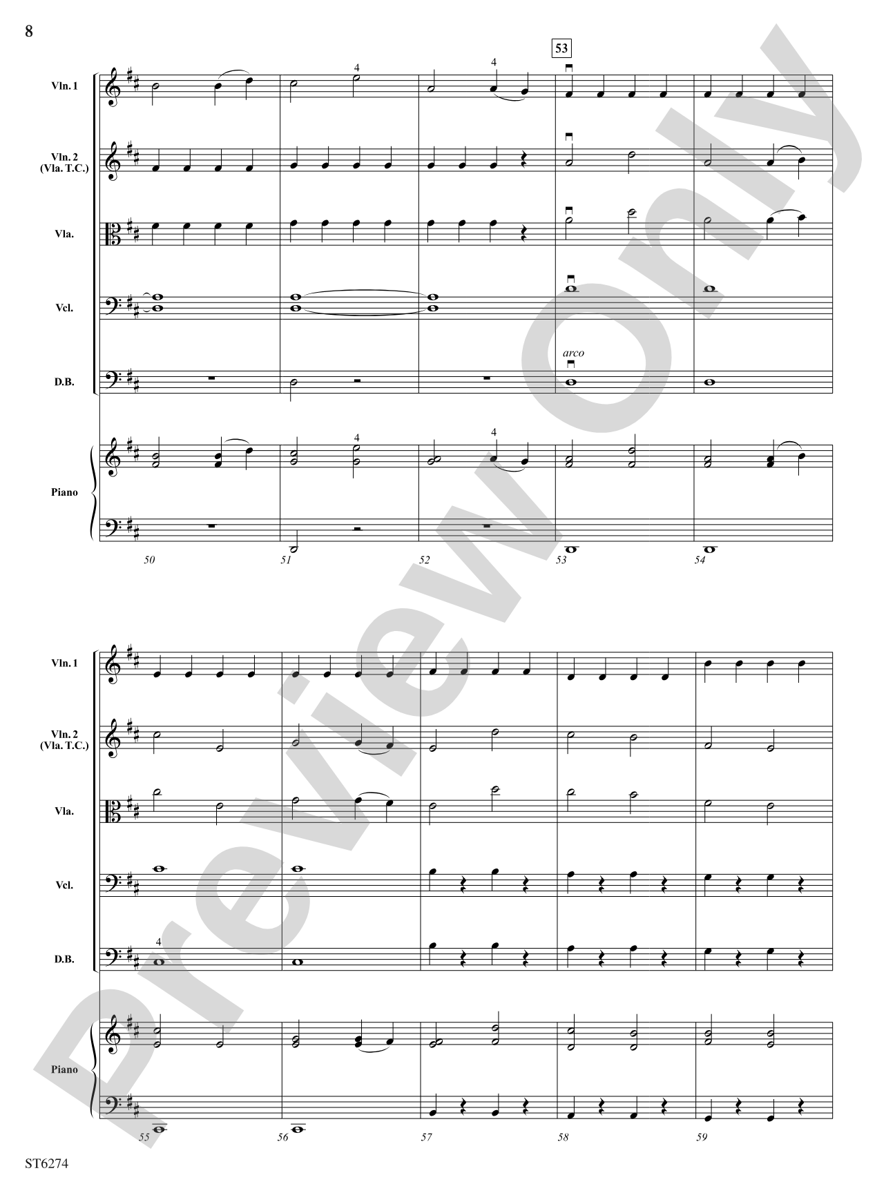 Finale from Serenade for Strings: String Orchestra Conductor Score & Parts