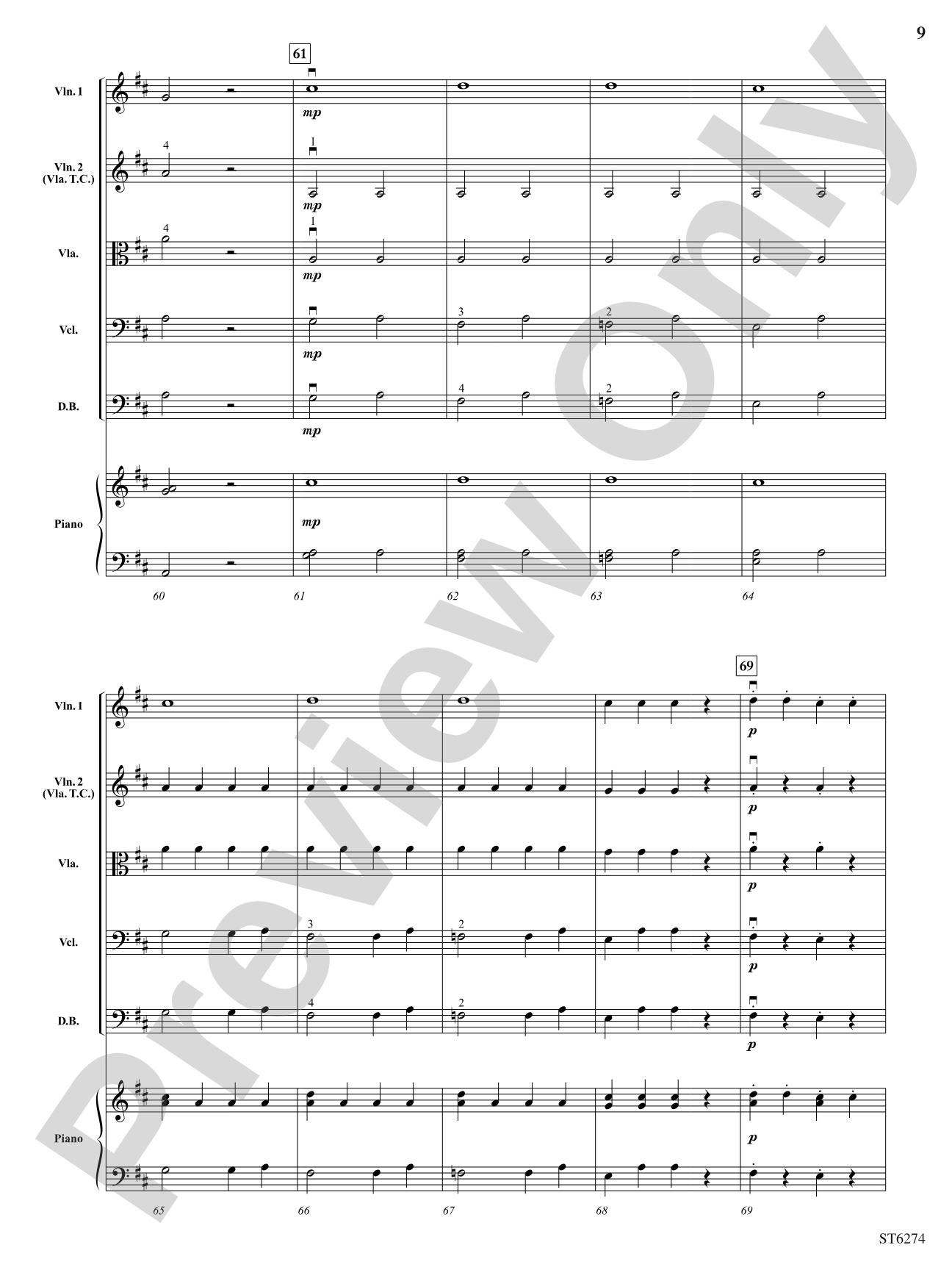 Finale from Serenade for Strings: String Orchestra Conductor Score & Parts