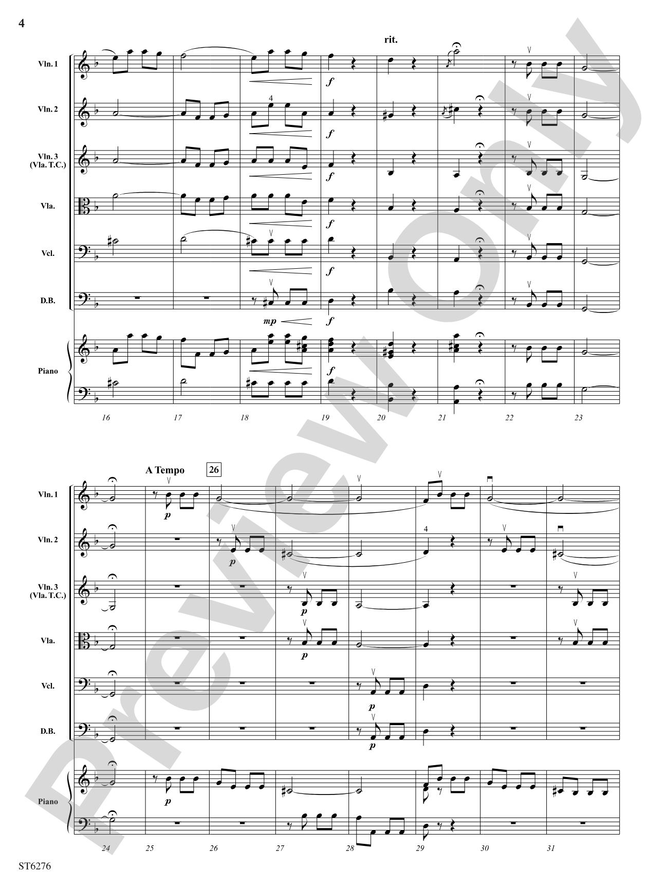 Allegro con brio from Symphony No. 5: String Orchestra Conductor Score & Parts