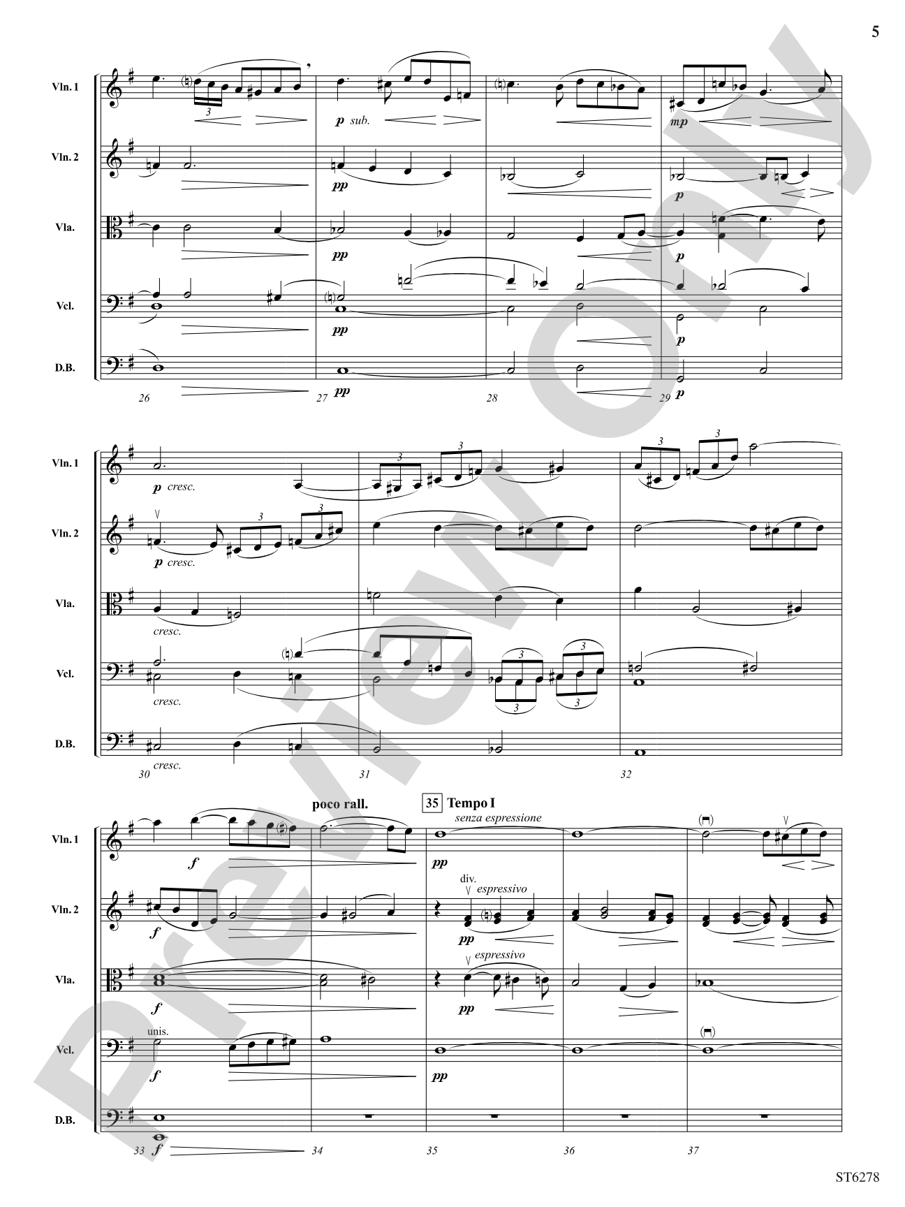 Elegy: String Orchestra Conductor Score & Parts