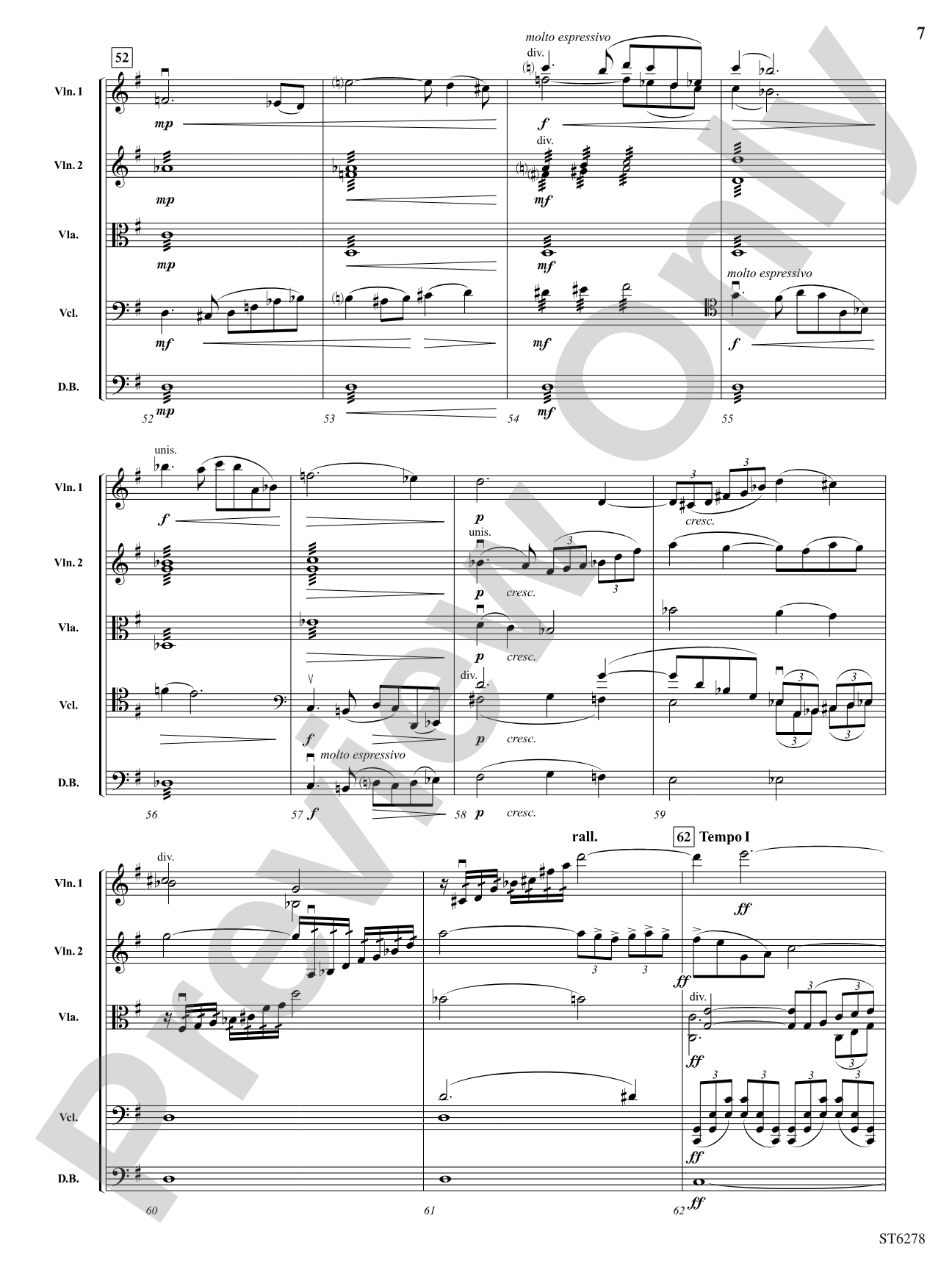 Elegy: String Orchestra Conductor Score & Parts