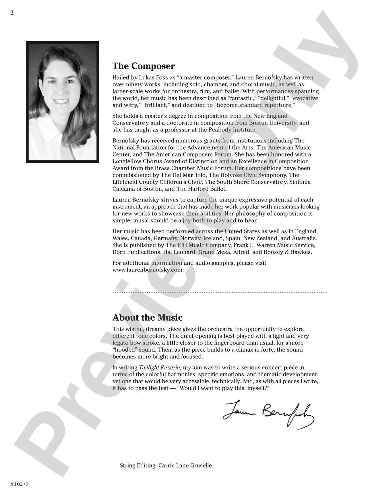 Twilight Reverie: String Orchestra Conductor Score & Parts